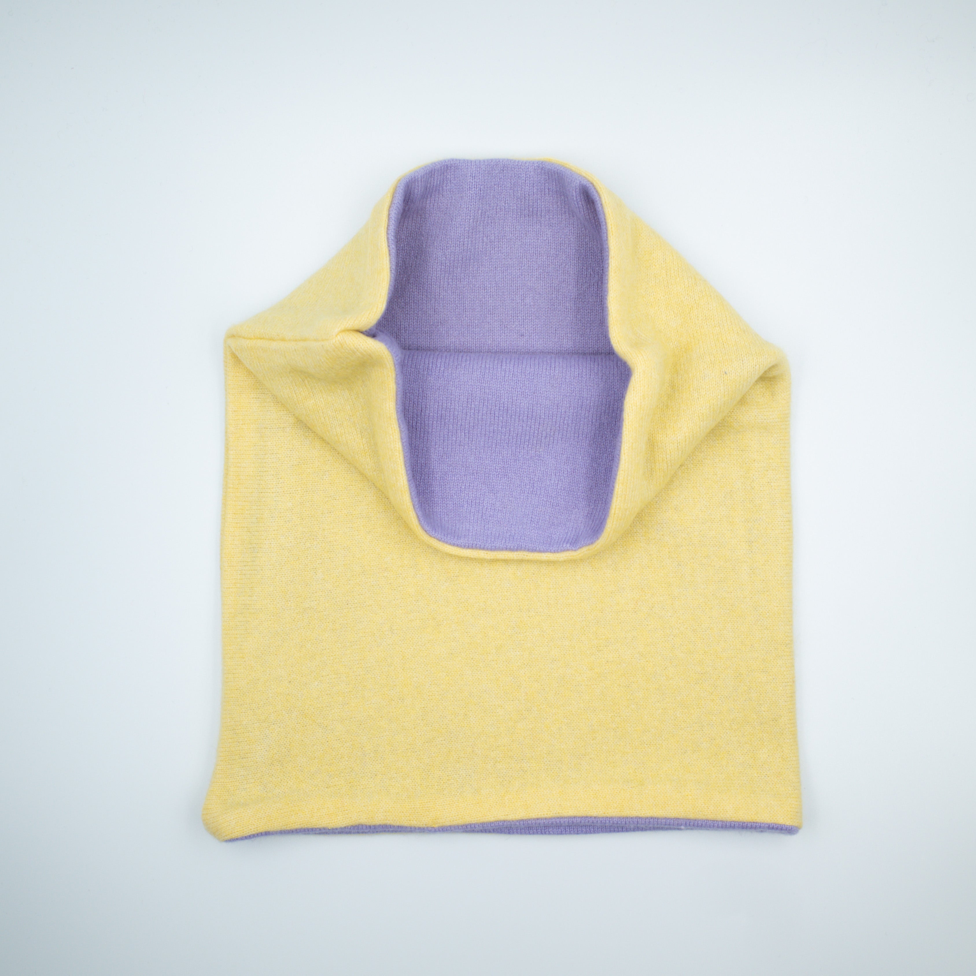 Lemon and Lavender Purple Luxury Double Layered Snood