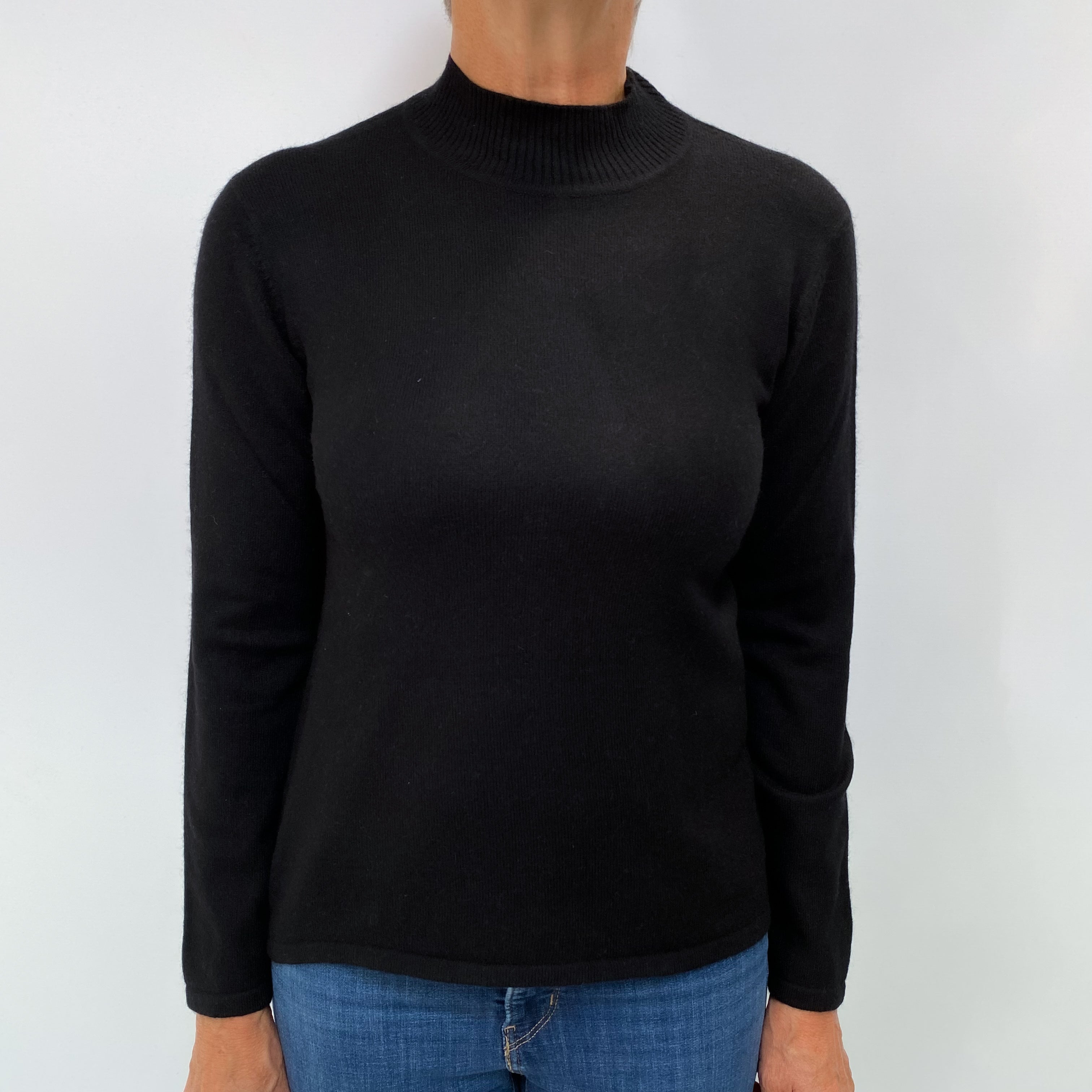 Black Cashmere Turtle Neck Jumper Medium