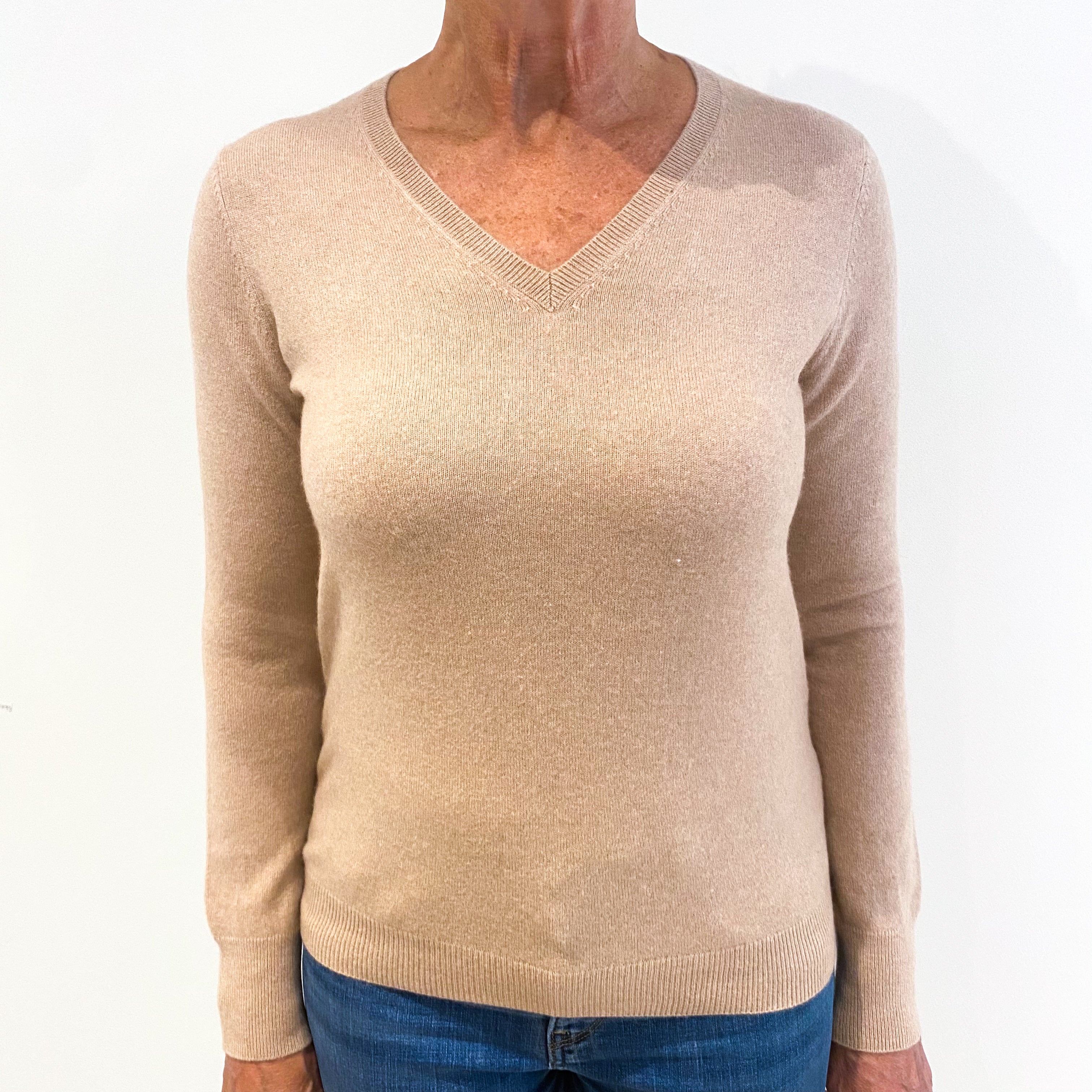 Mauve Pink Cashmere V-Neck Jumper Medium – NEARLY NEW CASHMERE CO.