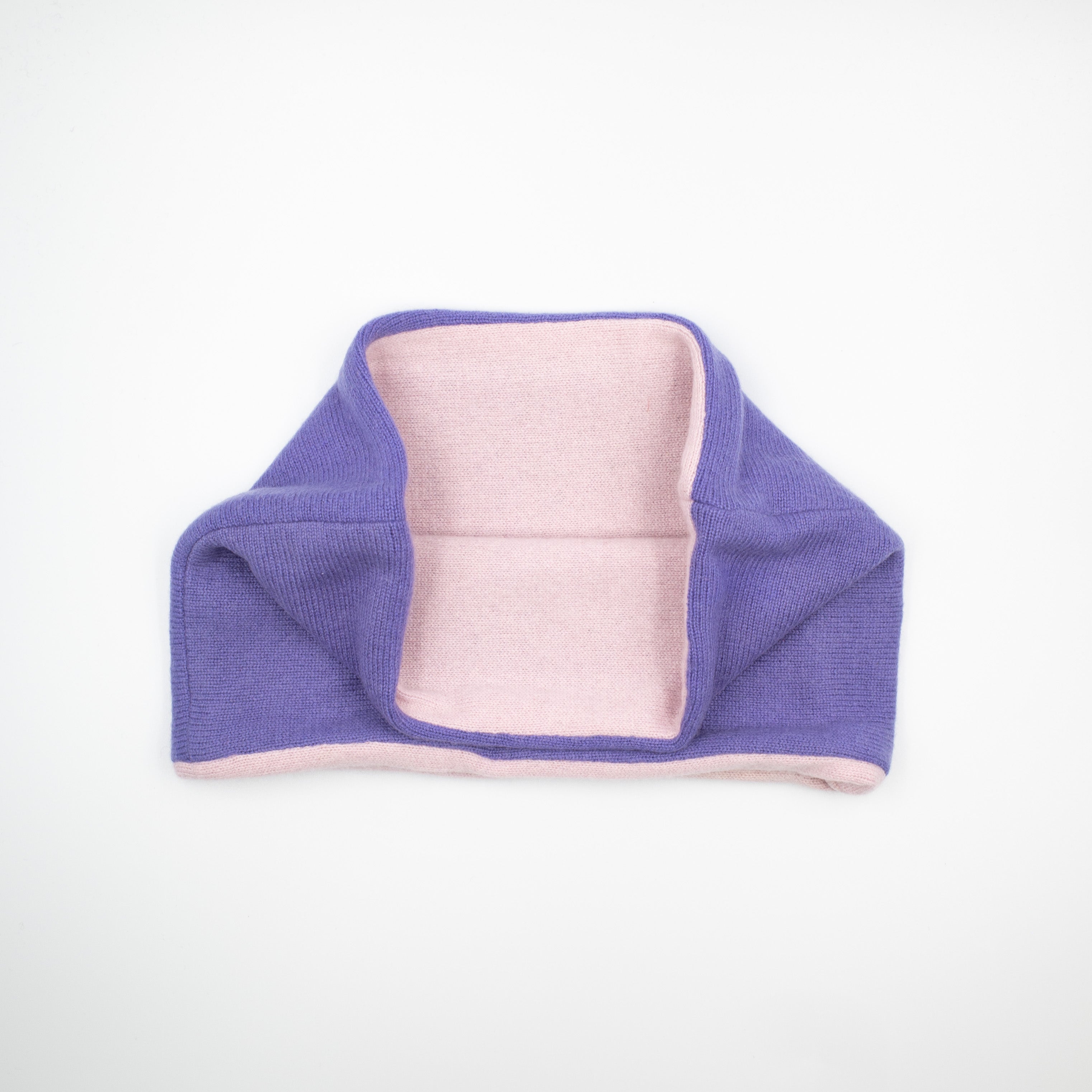 Periwinkle Purple and Pale Pink Neck Warmer