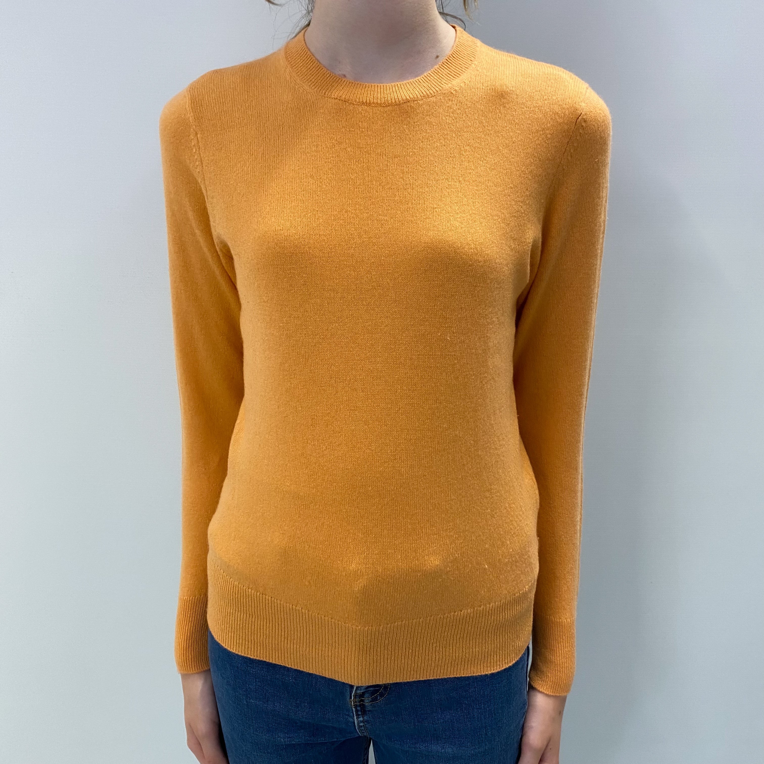 Crab Orange Cashmere Crew Neck Jumper Extra Small