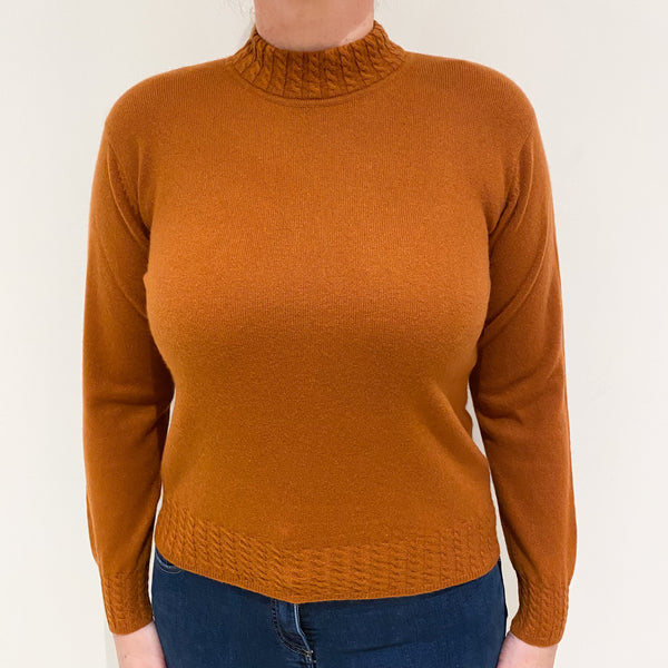 Rust 2025 orange turtleneck