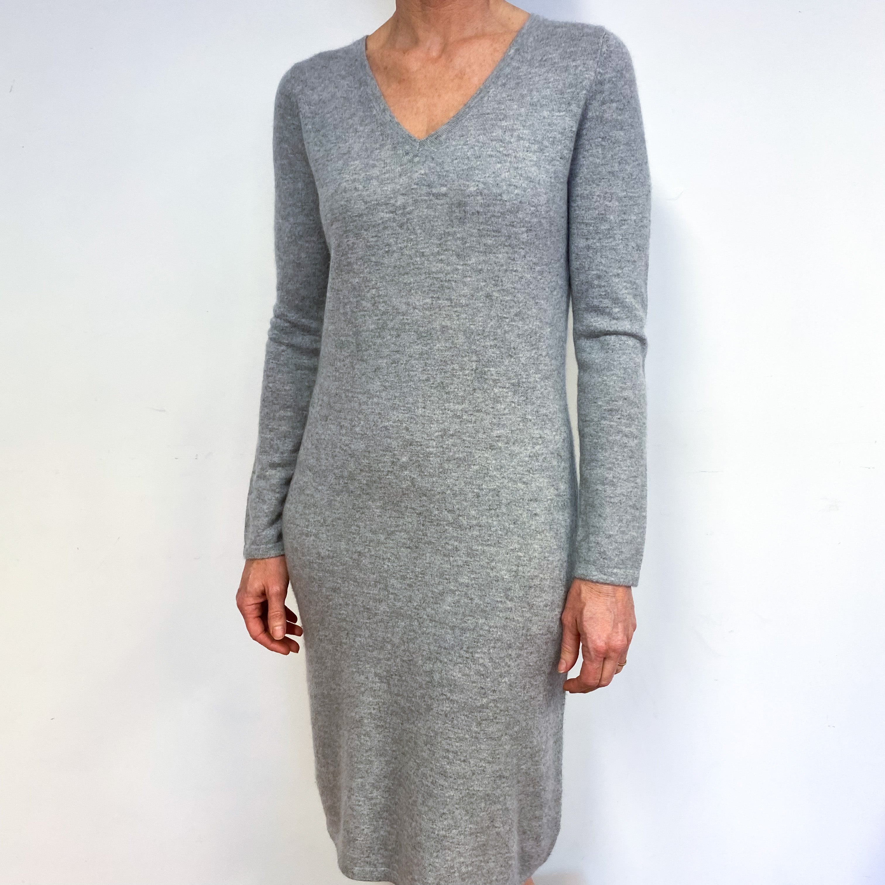 Smoke Grey Cashmere Dress Medium