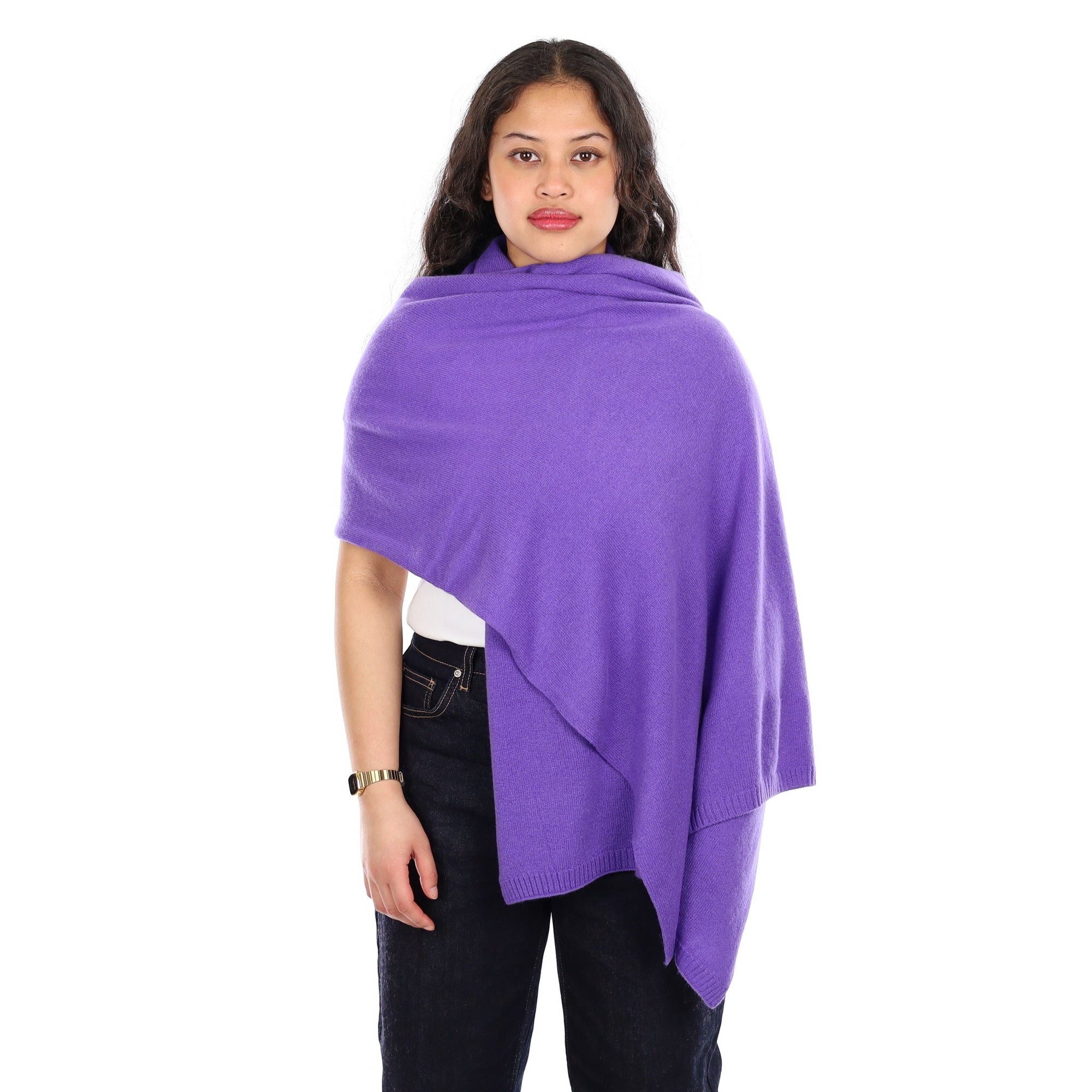 Brand New Periwinkle Purple Recycled Cashmere Wrap