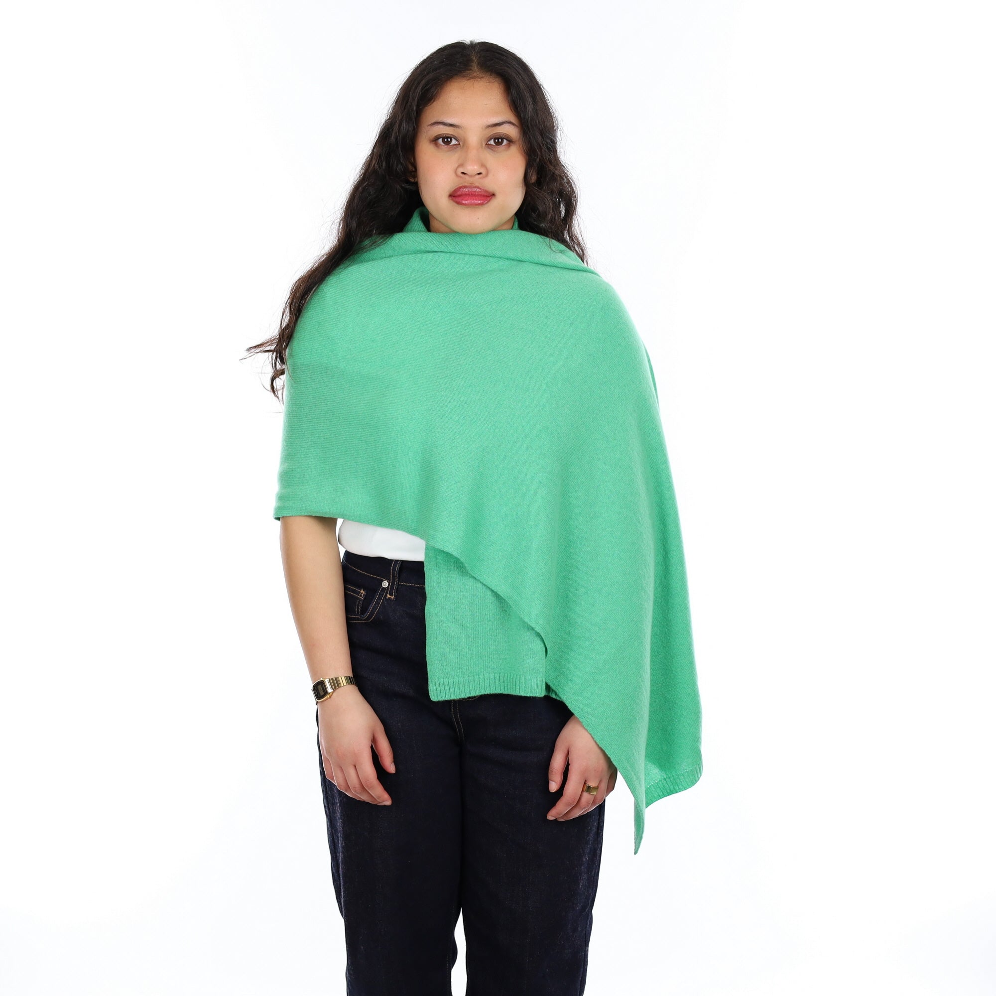 Brand New Spring Green Recycled Cashmere Wrap