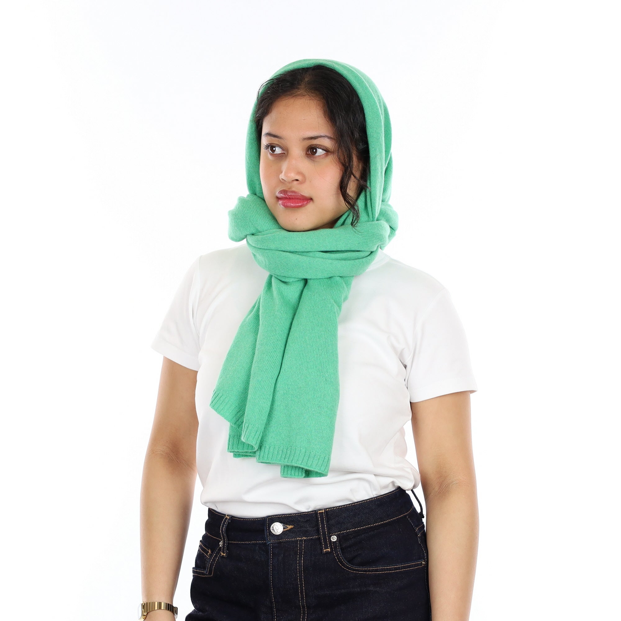 Brand New Spring Green Recycled Cashmere Wrap