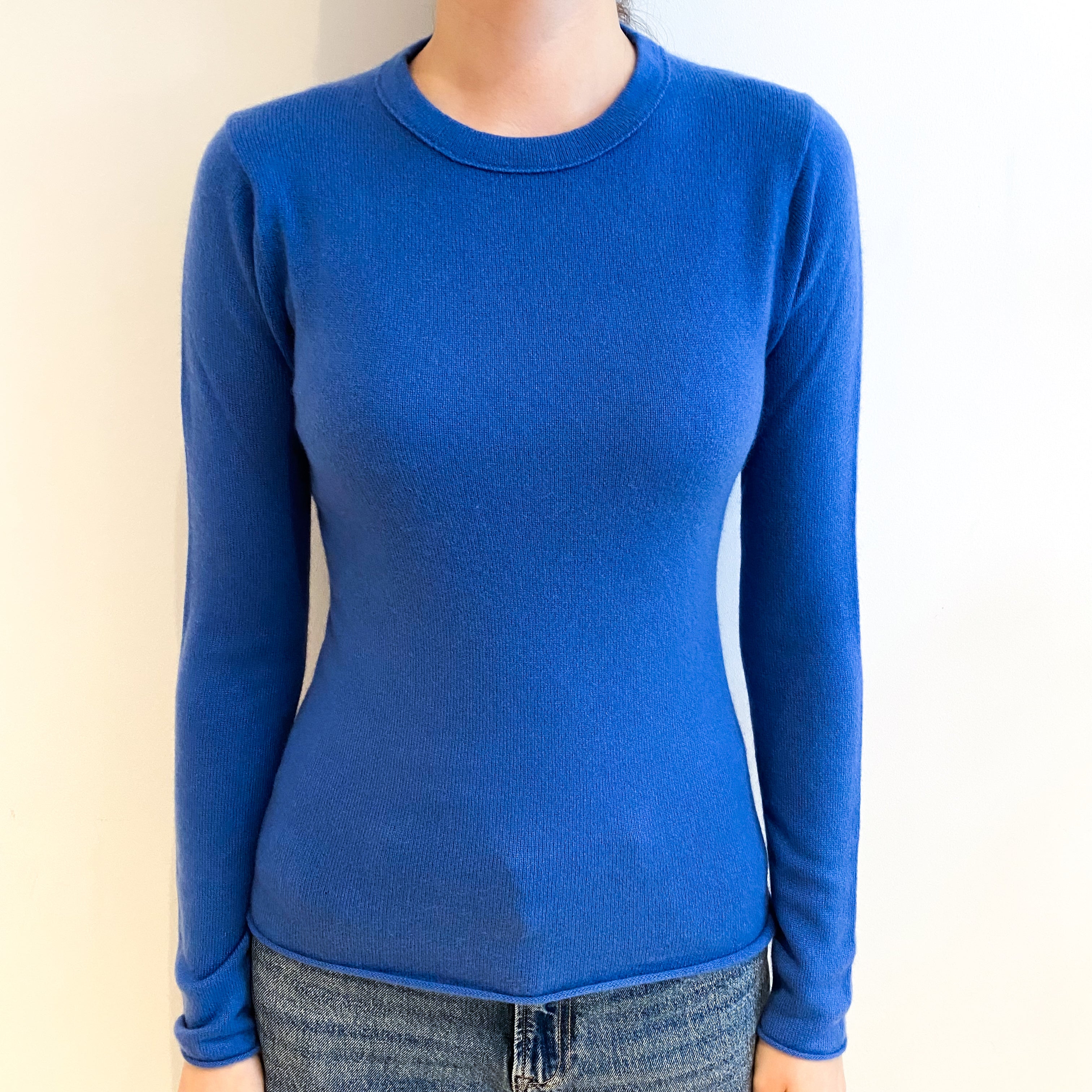 Airforce Blue Cashmere Crew Neck Jumper Extra Small