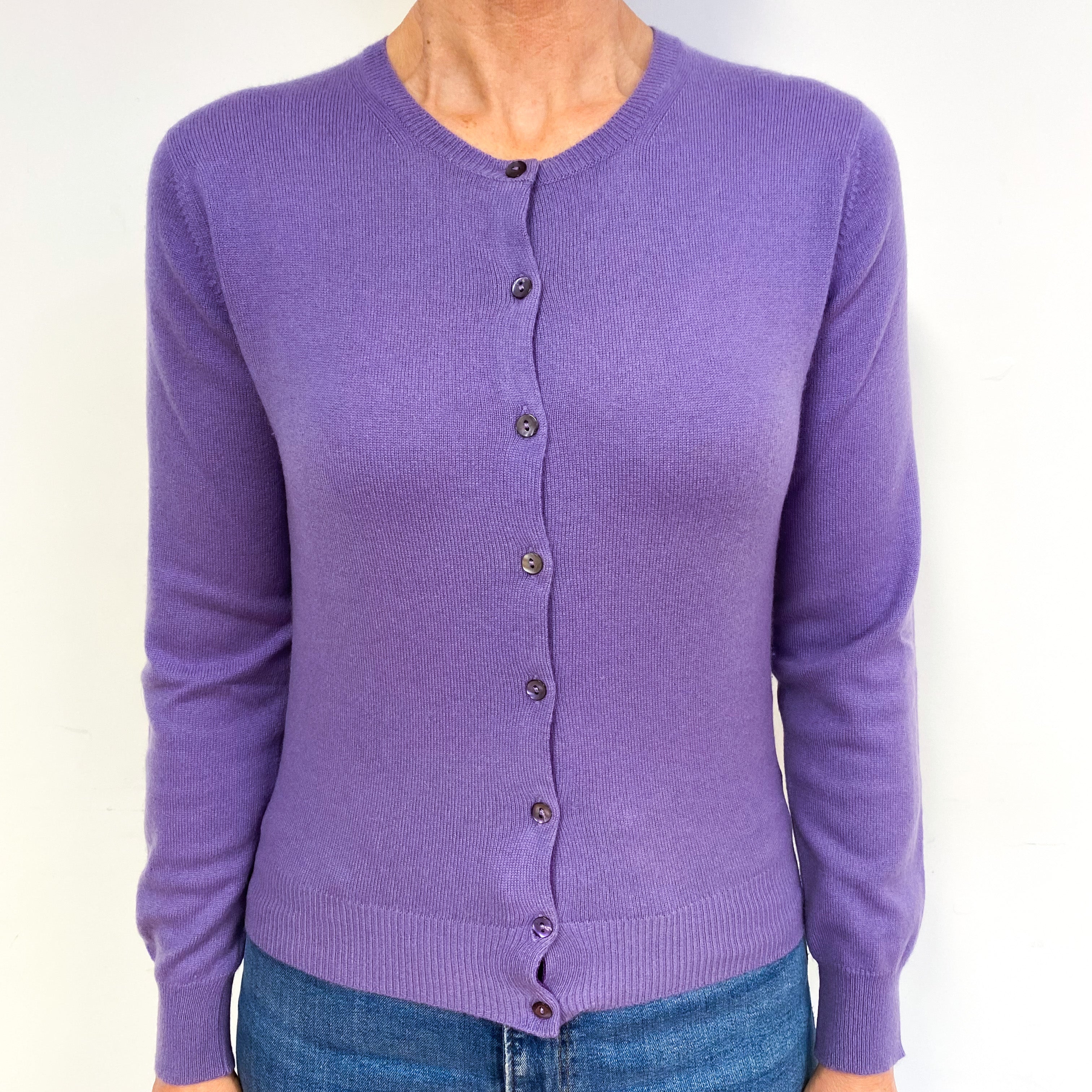 Lavender Pink Cashmere Cardigan Medium