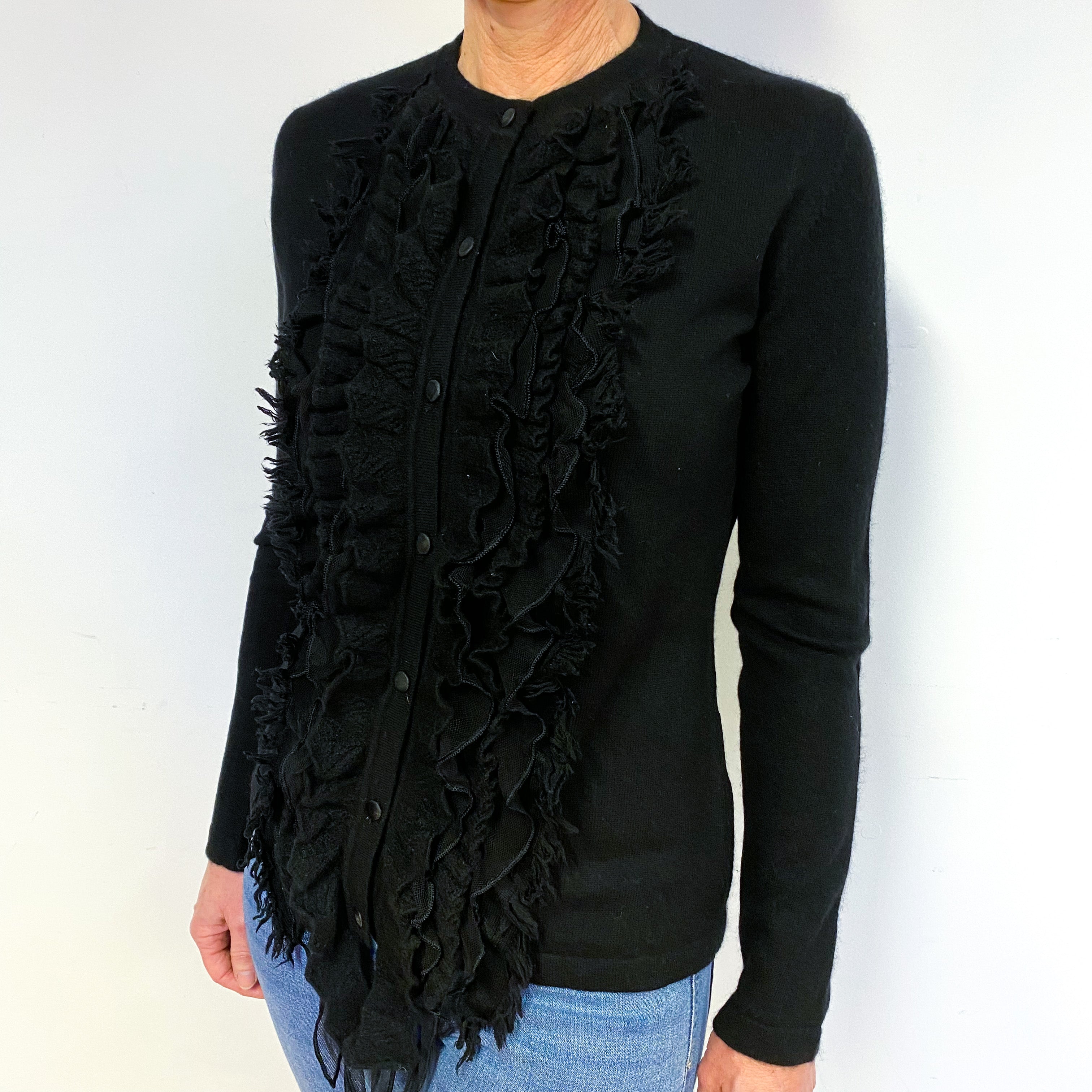 Black Cashmere Cardigan Medium