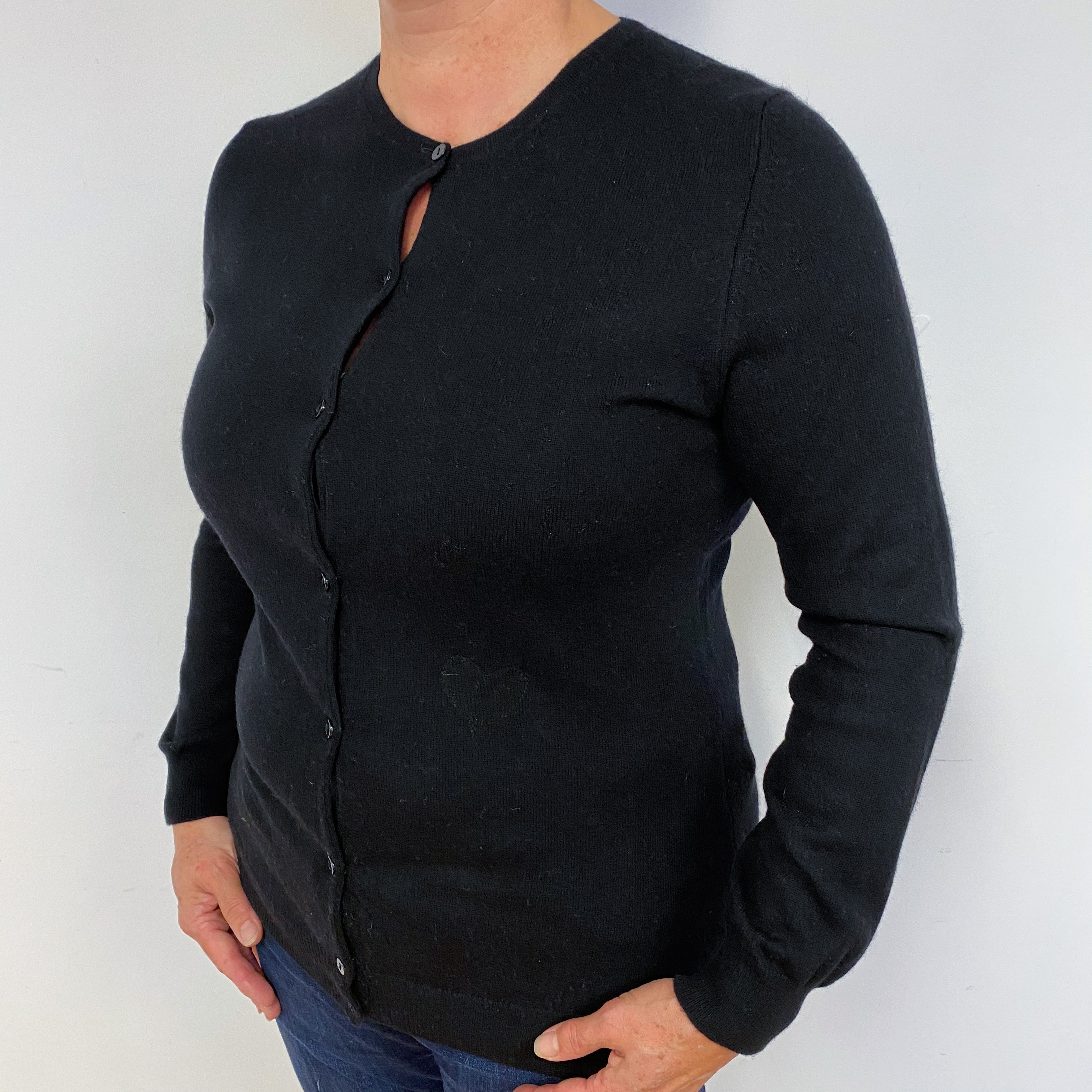 Black Cashmere Cardigan Large