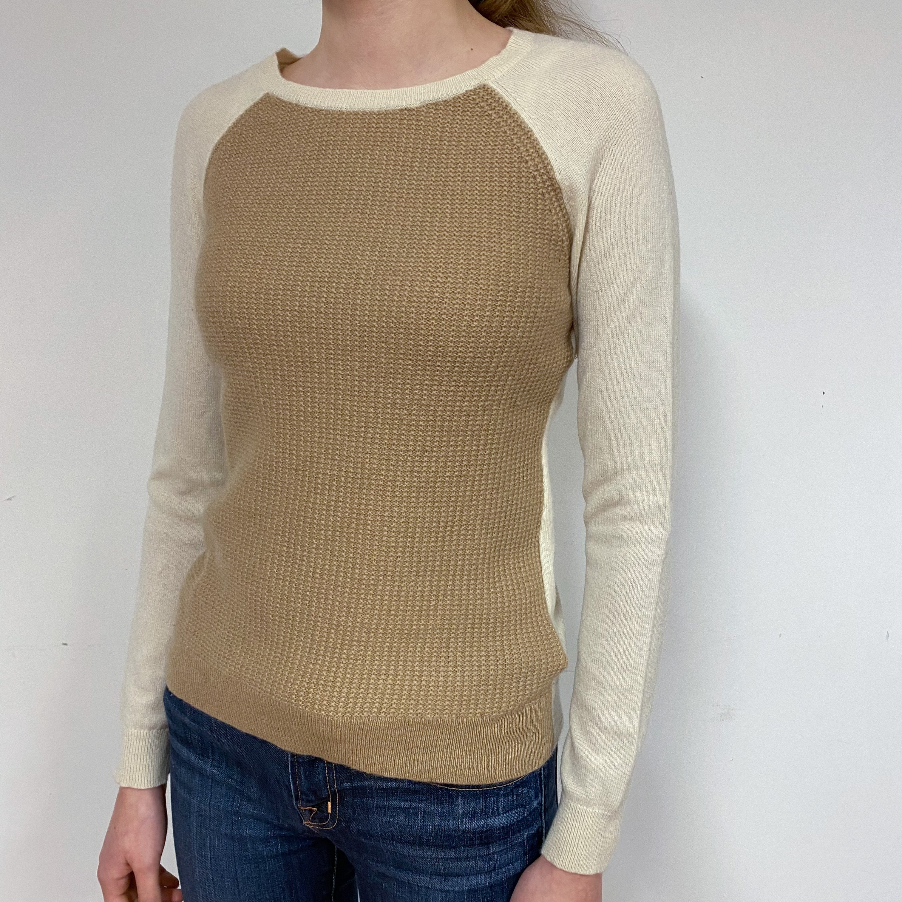 Ralph Lauren Caramel Brown Cashmere Crew Neck Extra Small