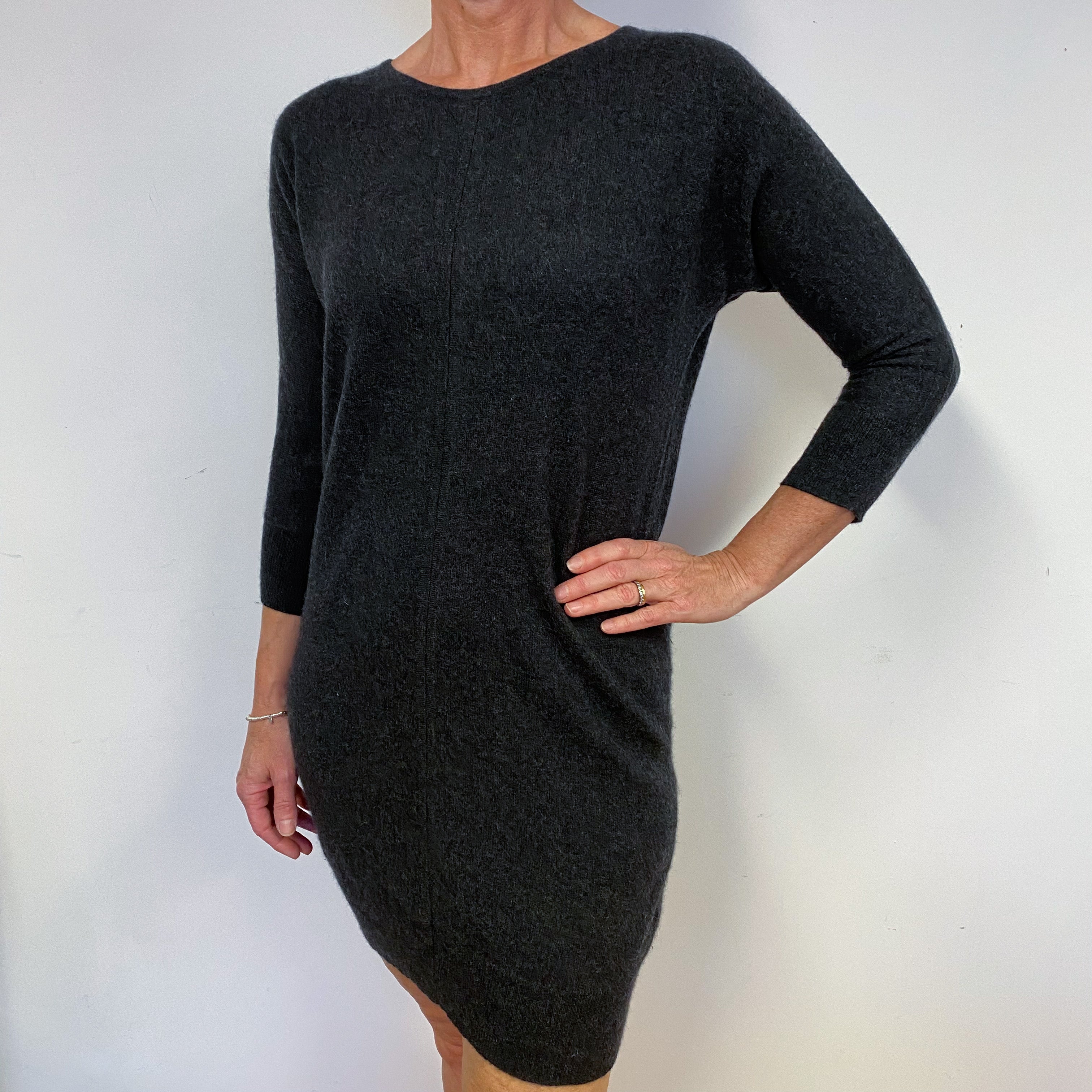 Charcoal Grey Cashmere Pencil Dress