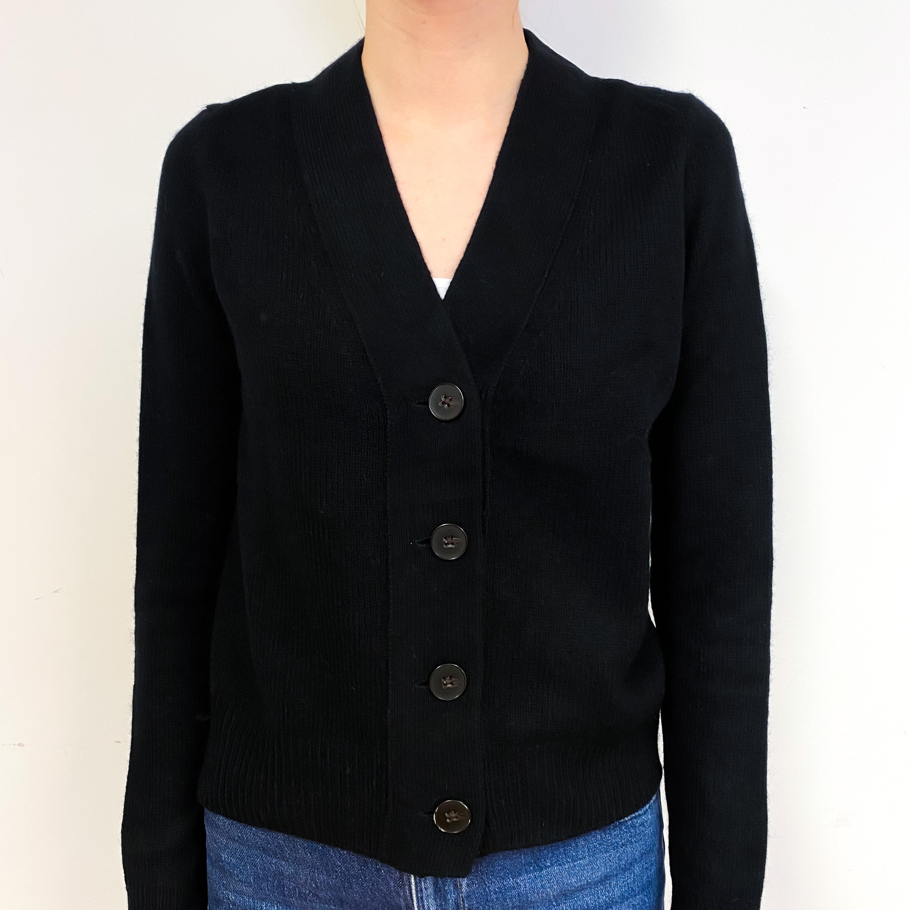 Vince Black Cashmere V-Neck Cardigan Extra Small