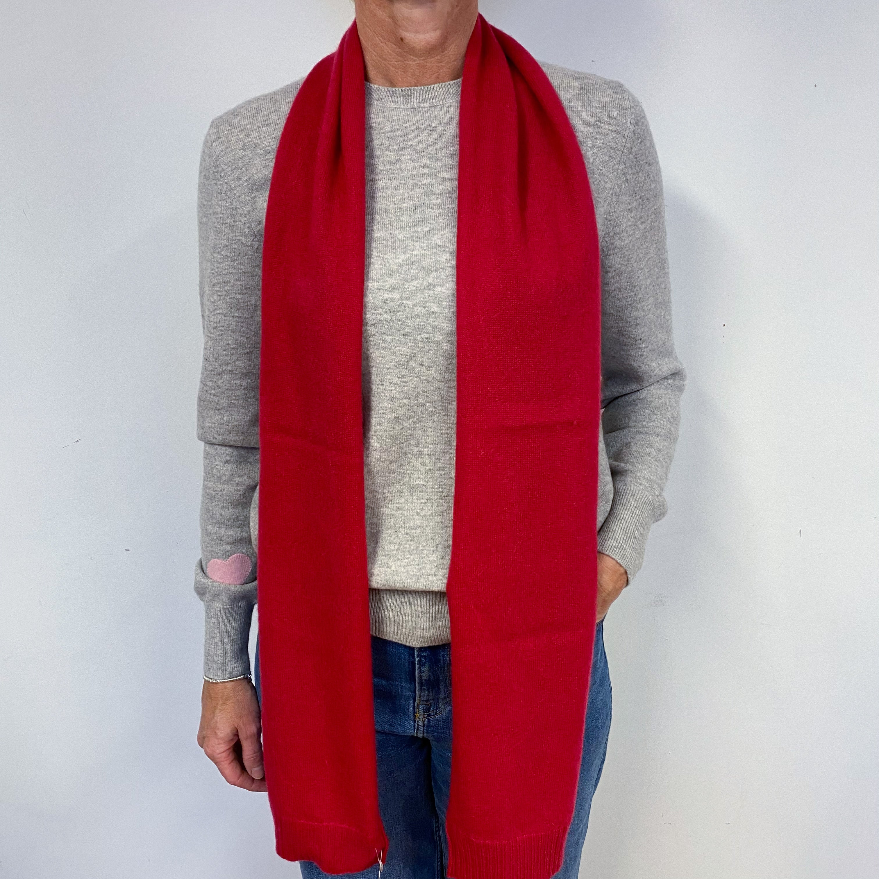 Ruby Red Cashmere Scarf