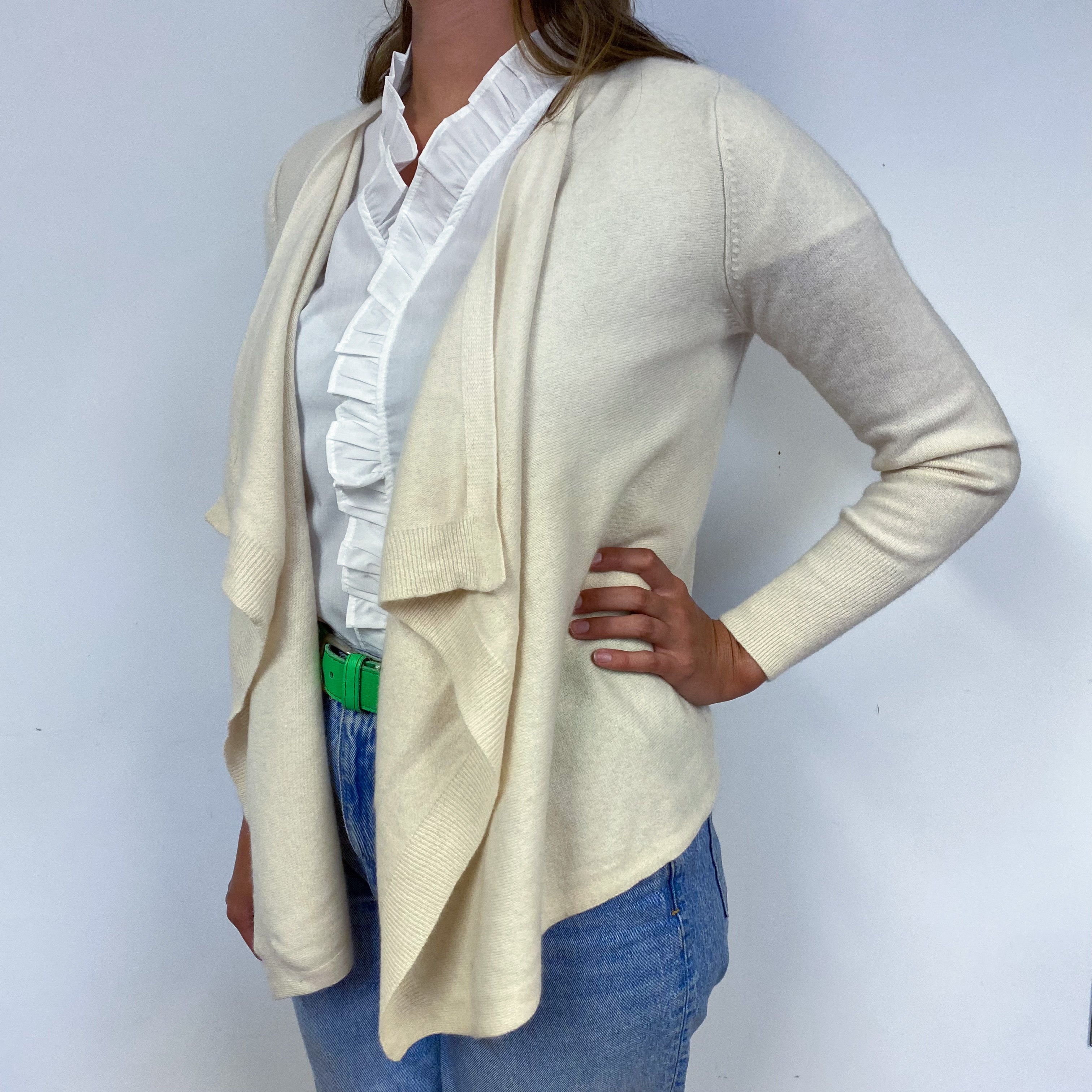 Cream Waterfall Cashmere Cardigan