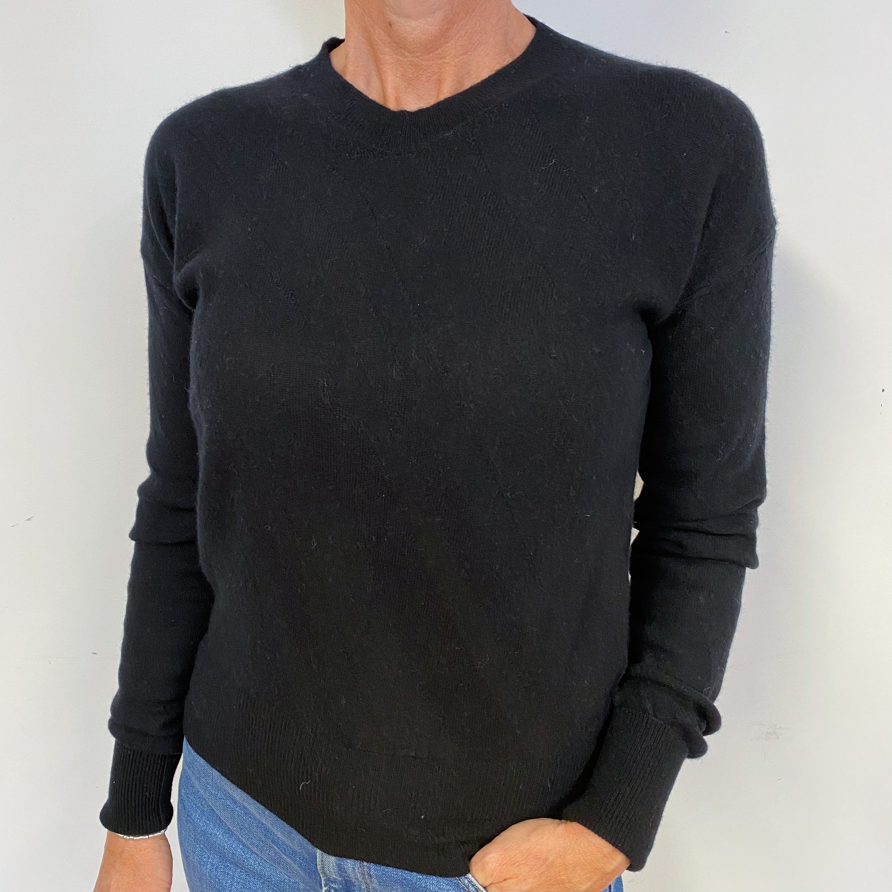 Black Cashmere Crew Neck Jumper