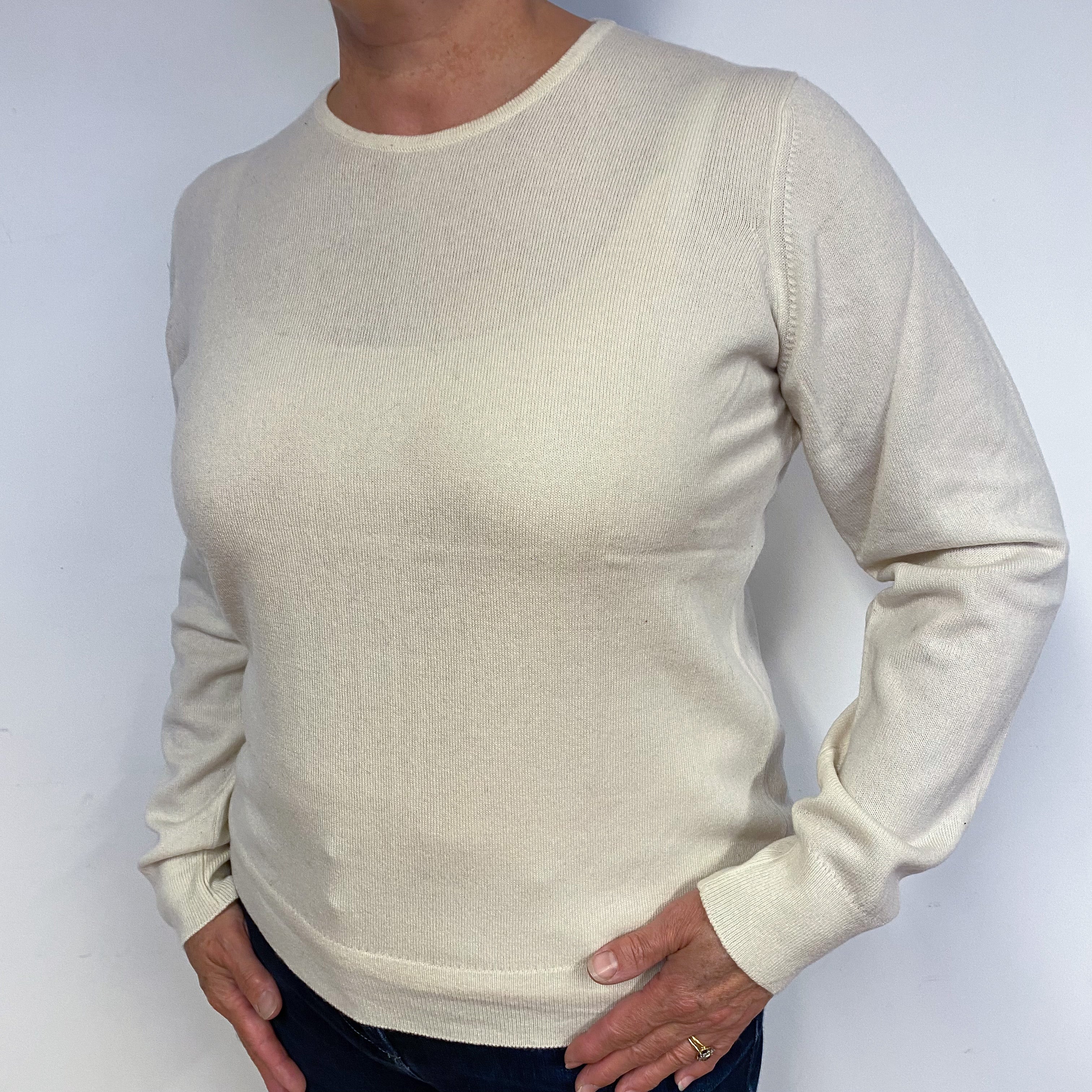 Scottish Cream Cashmere Crew Neck Jumper