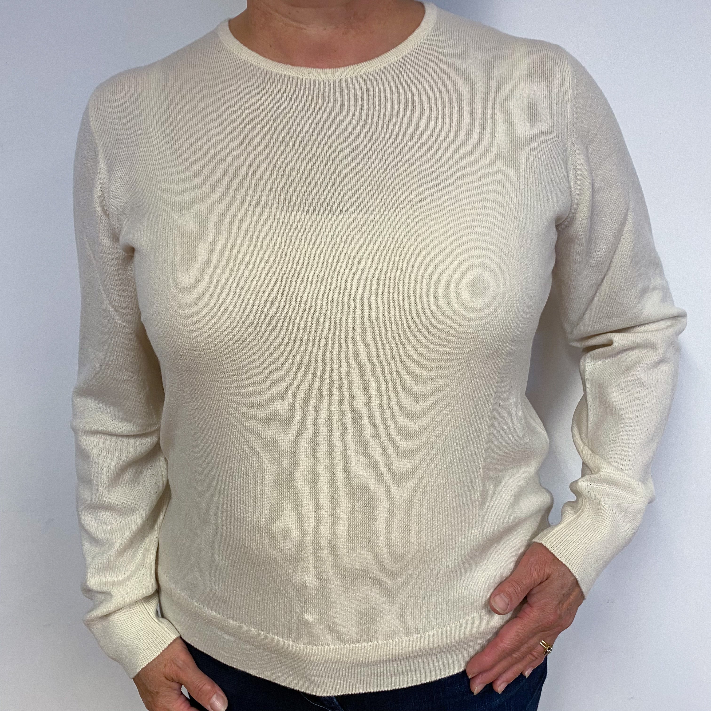 Scottish Cream Cashmere Crew Neck Jumper