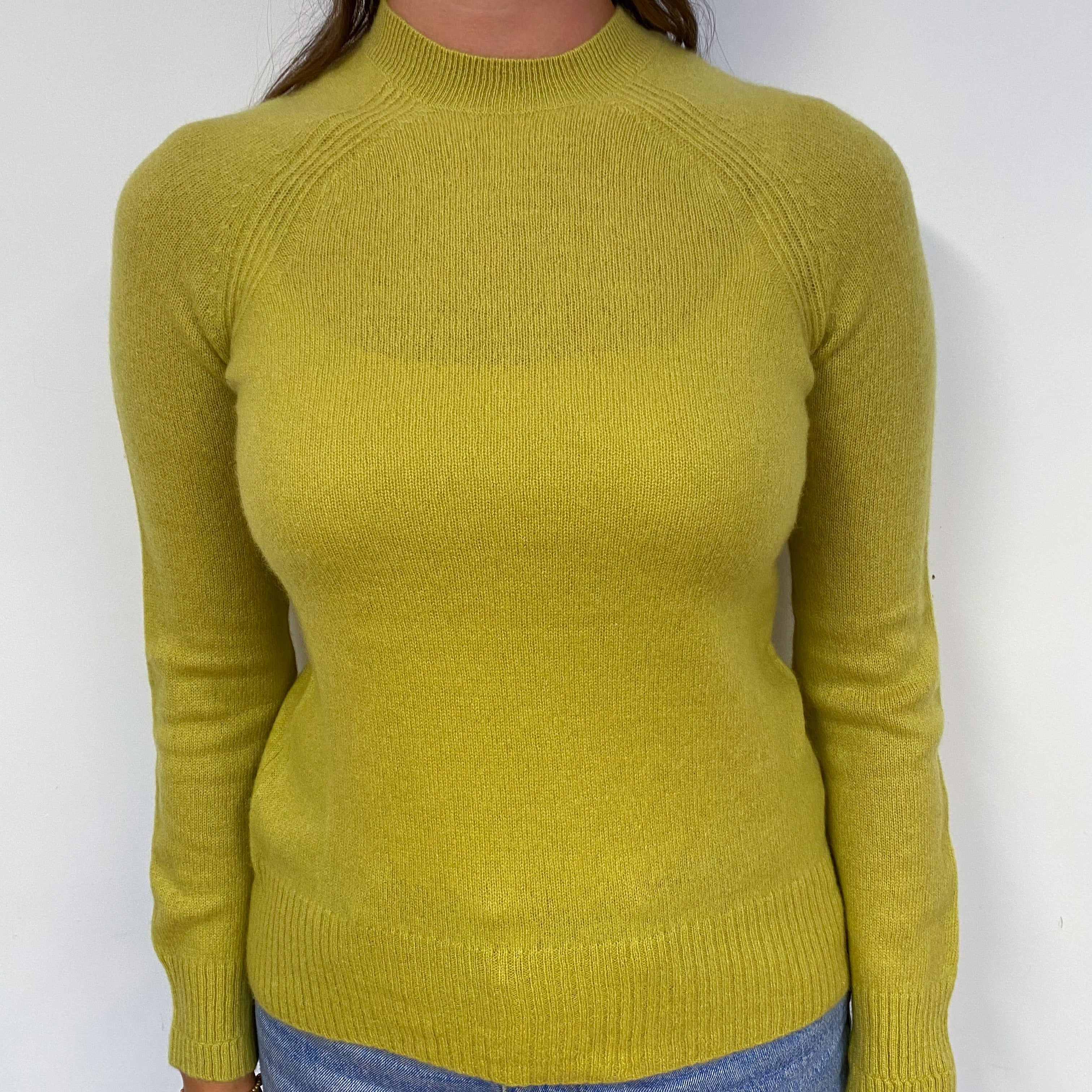 Vibrant Pistachio Green Cashmere Crew Neck Jumper