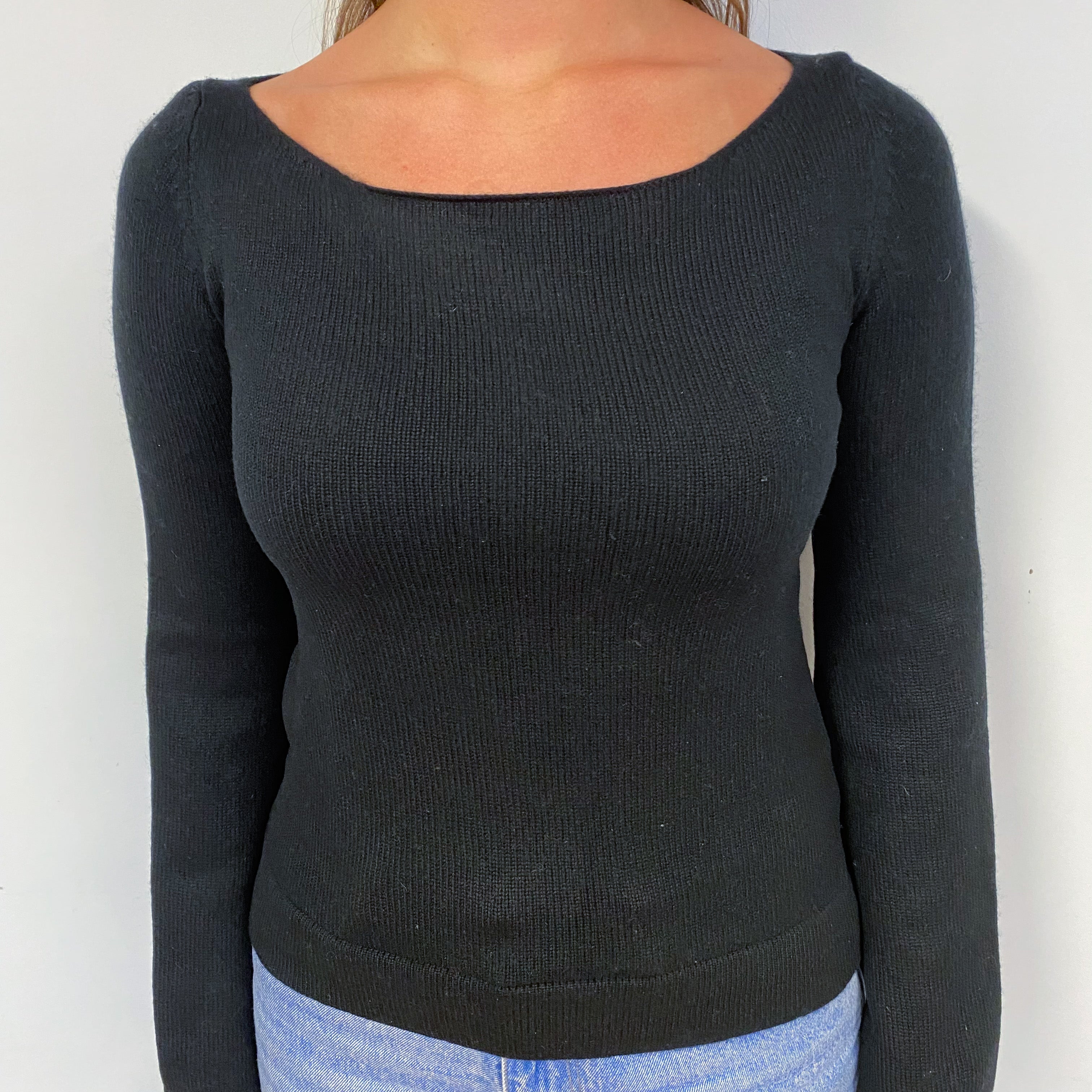 Black Cashmere Crew Neck Jumper