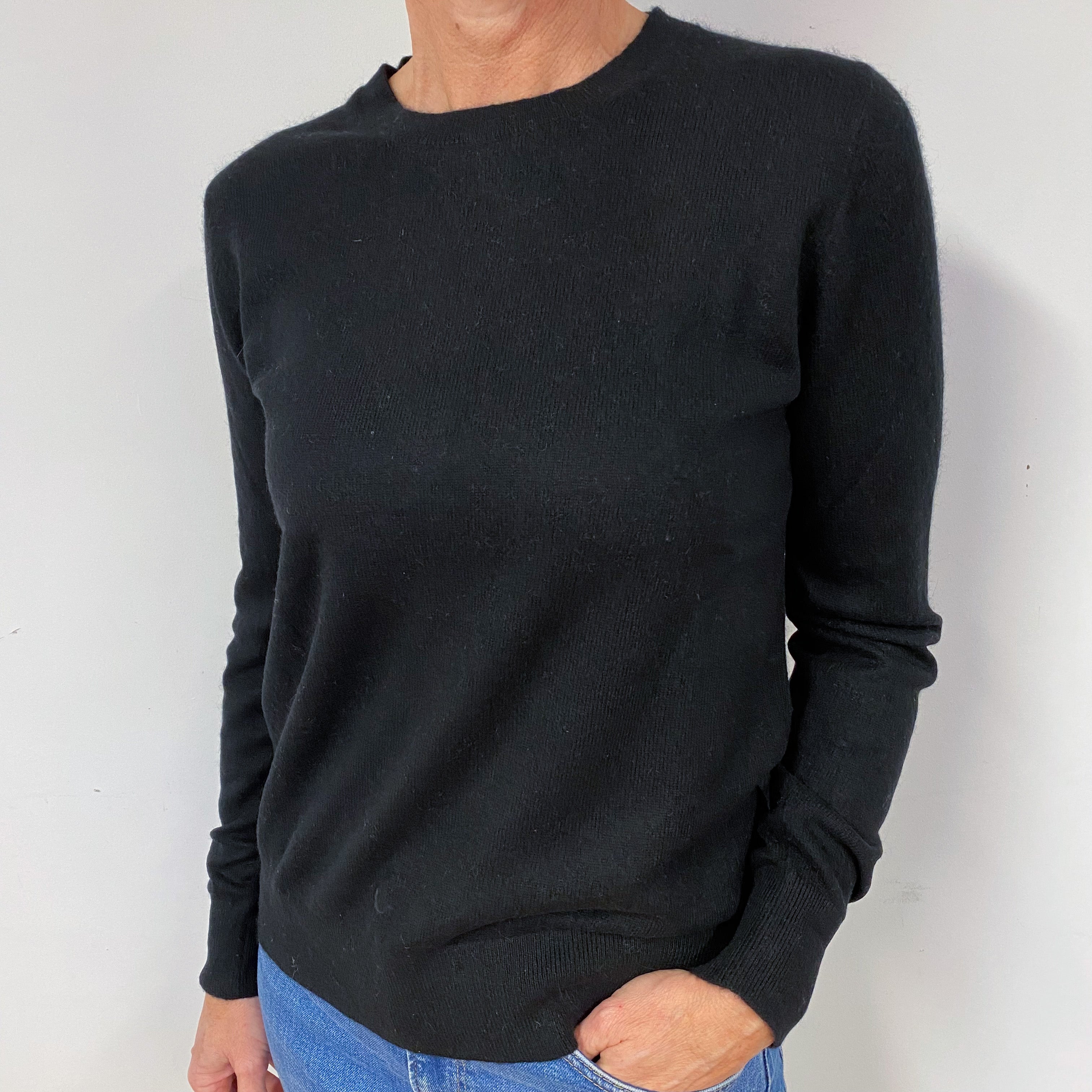 Black Cashmere Crew Neck Jumper