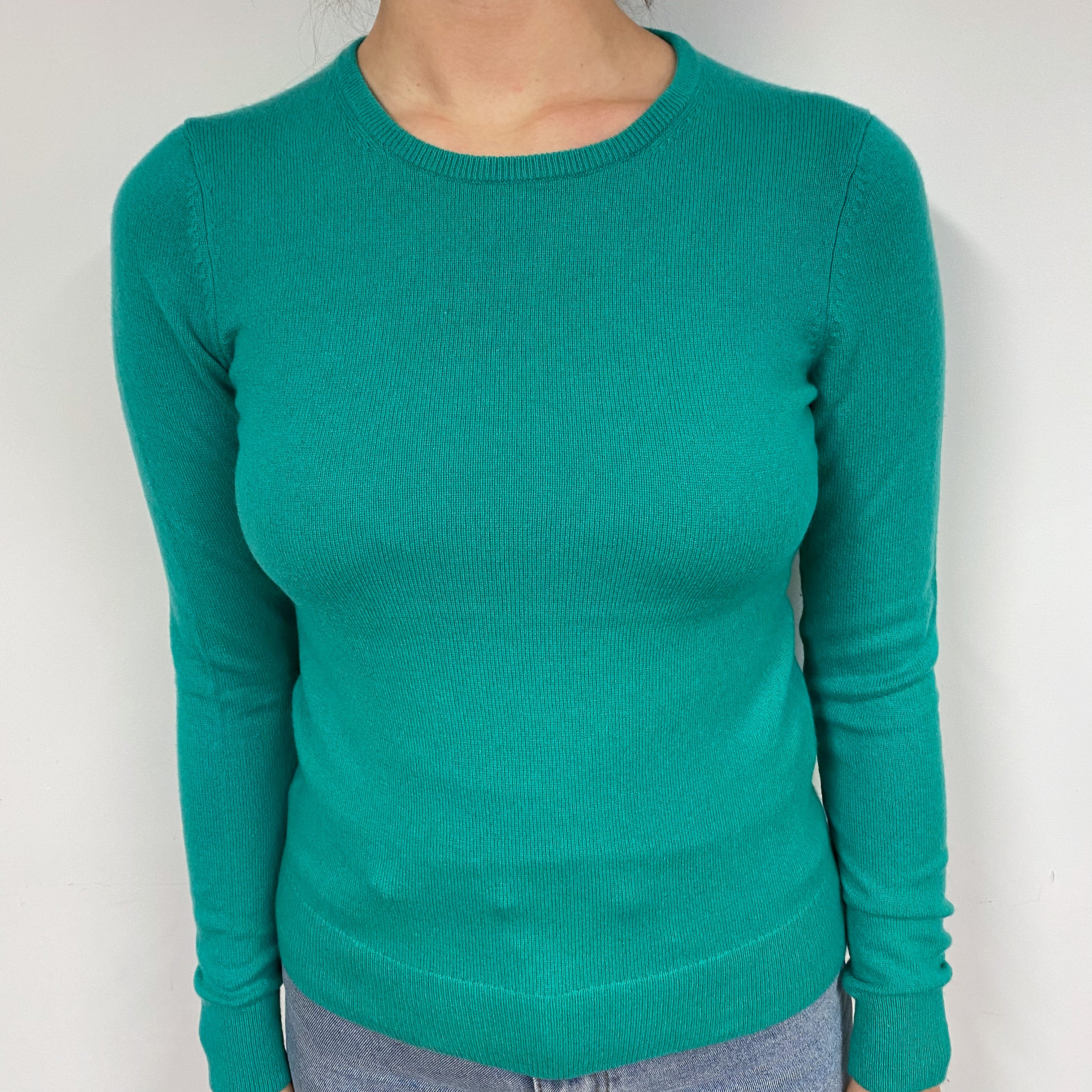 Emerald Green Cashmere Crew Neck Jumper Small