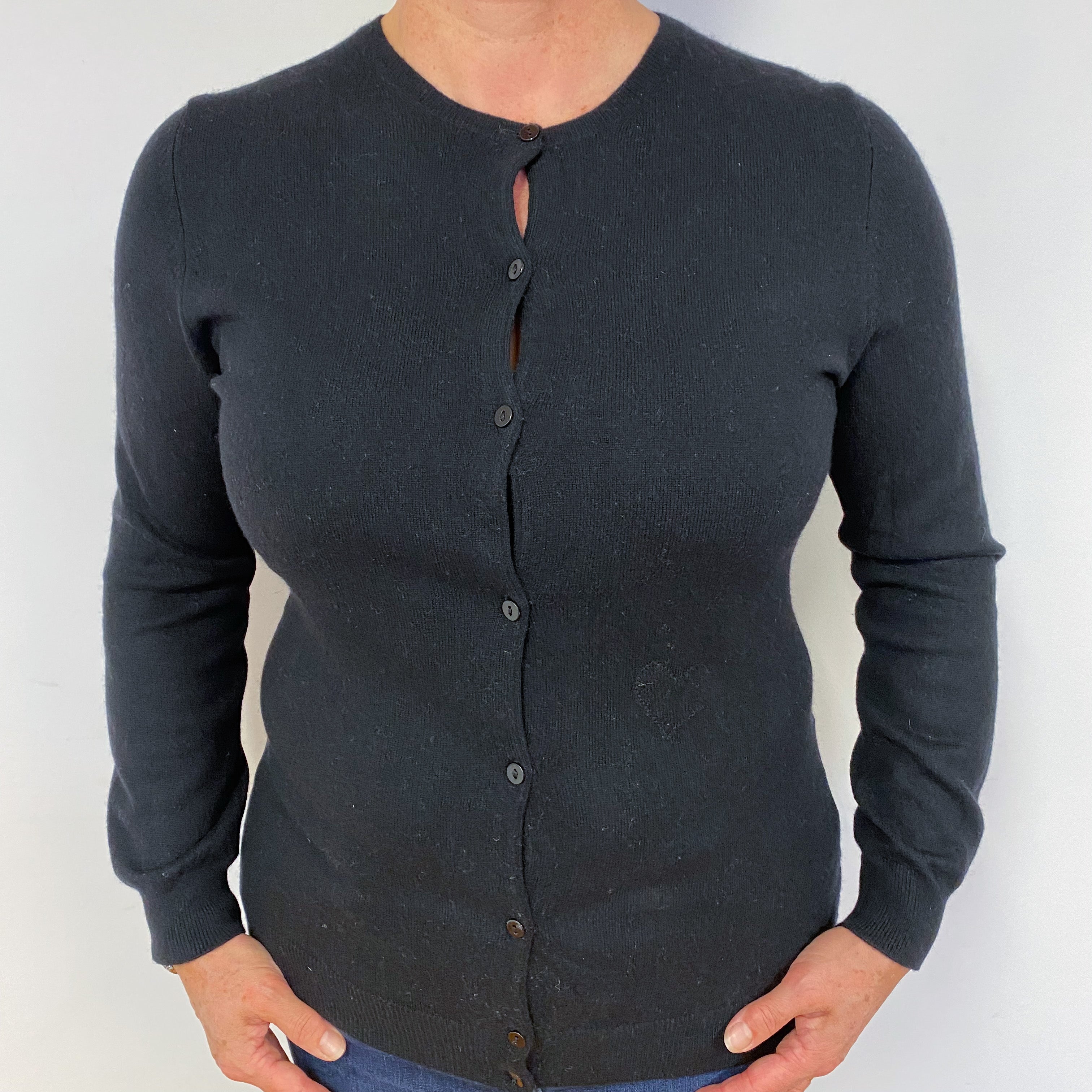 Black Cashmere Cardigan Large