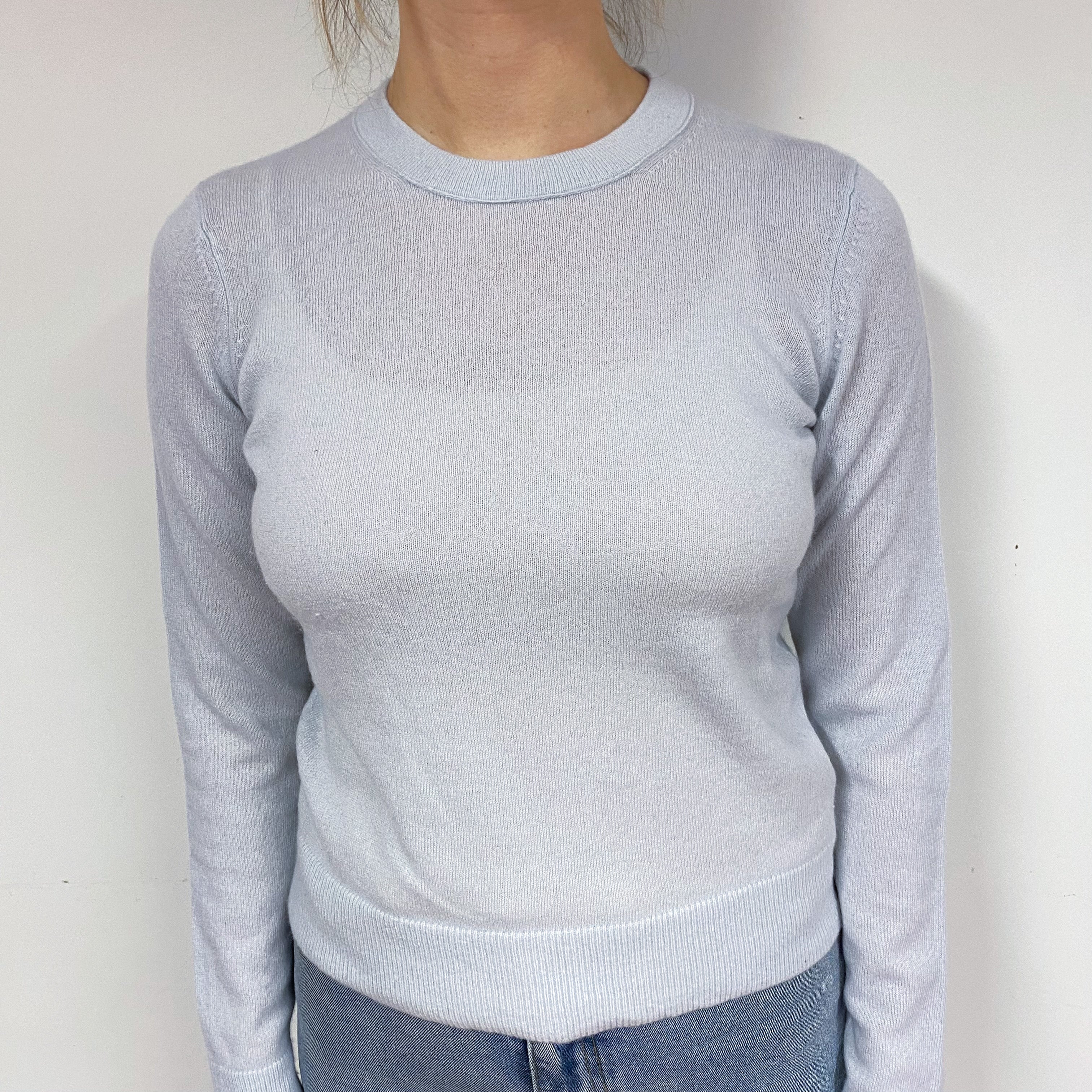 Vince Ice Blue Cashmere Crew Neck Jumper Small