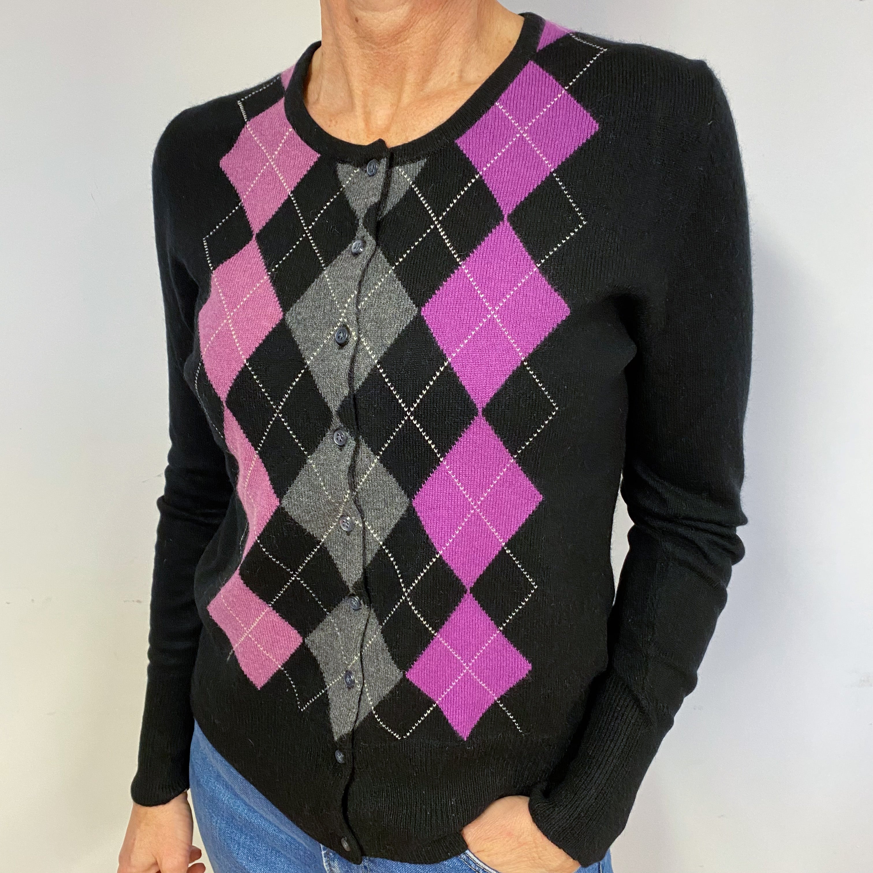 Black Diamond Cashmere Cardigan Medium