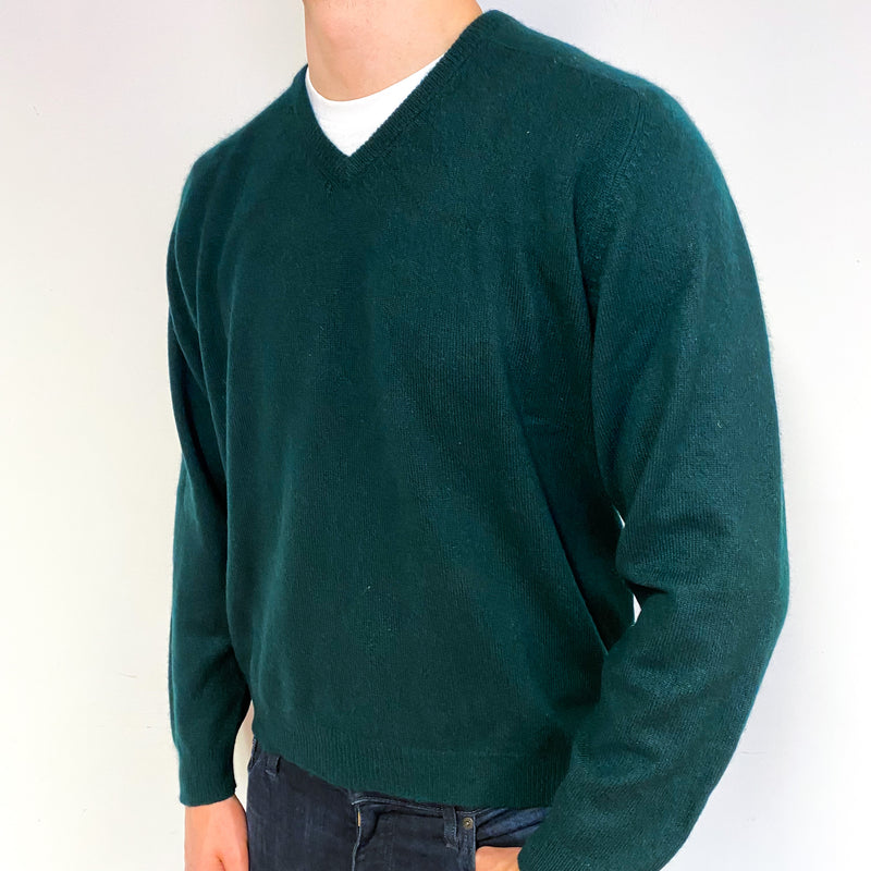 Bottle green cashmere clearance jumper