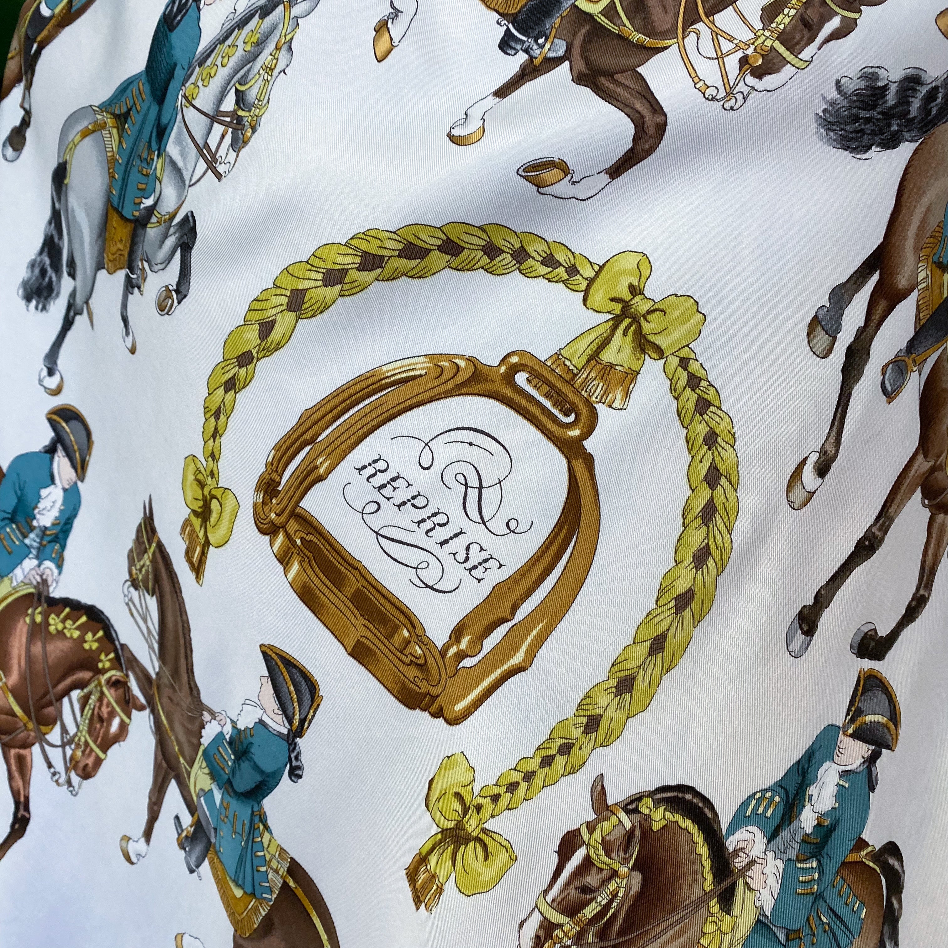 Hermes Ledoux Reprise Vintage Silk Scarf