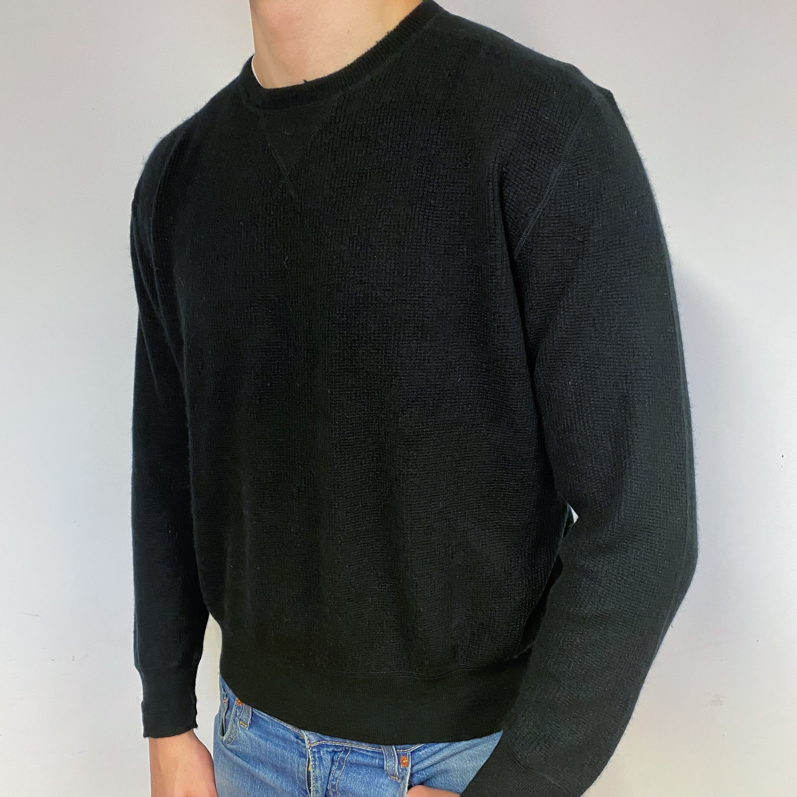 Men’s Vintage Ralph Lauren Black Crew Neck Jumper XXLarge