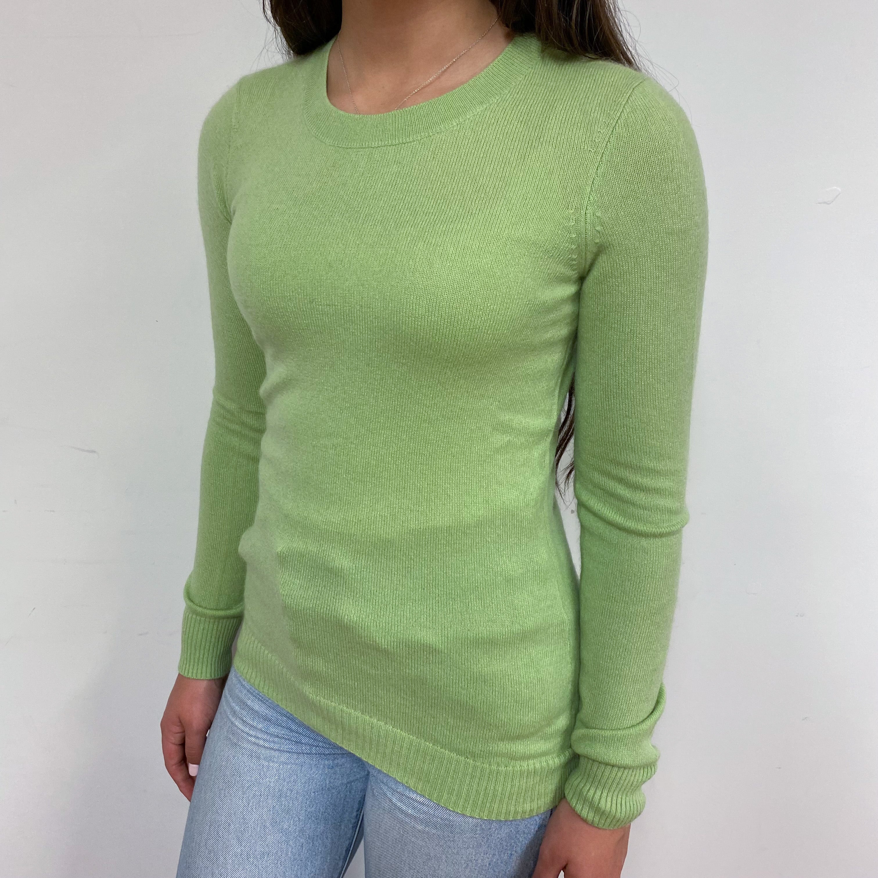 Lime Green Crew Neck Jumper Extra Small