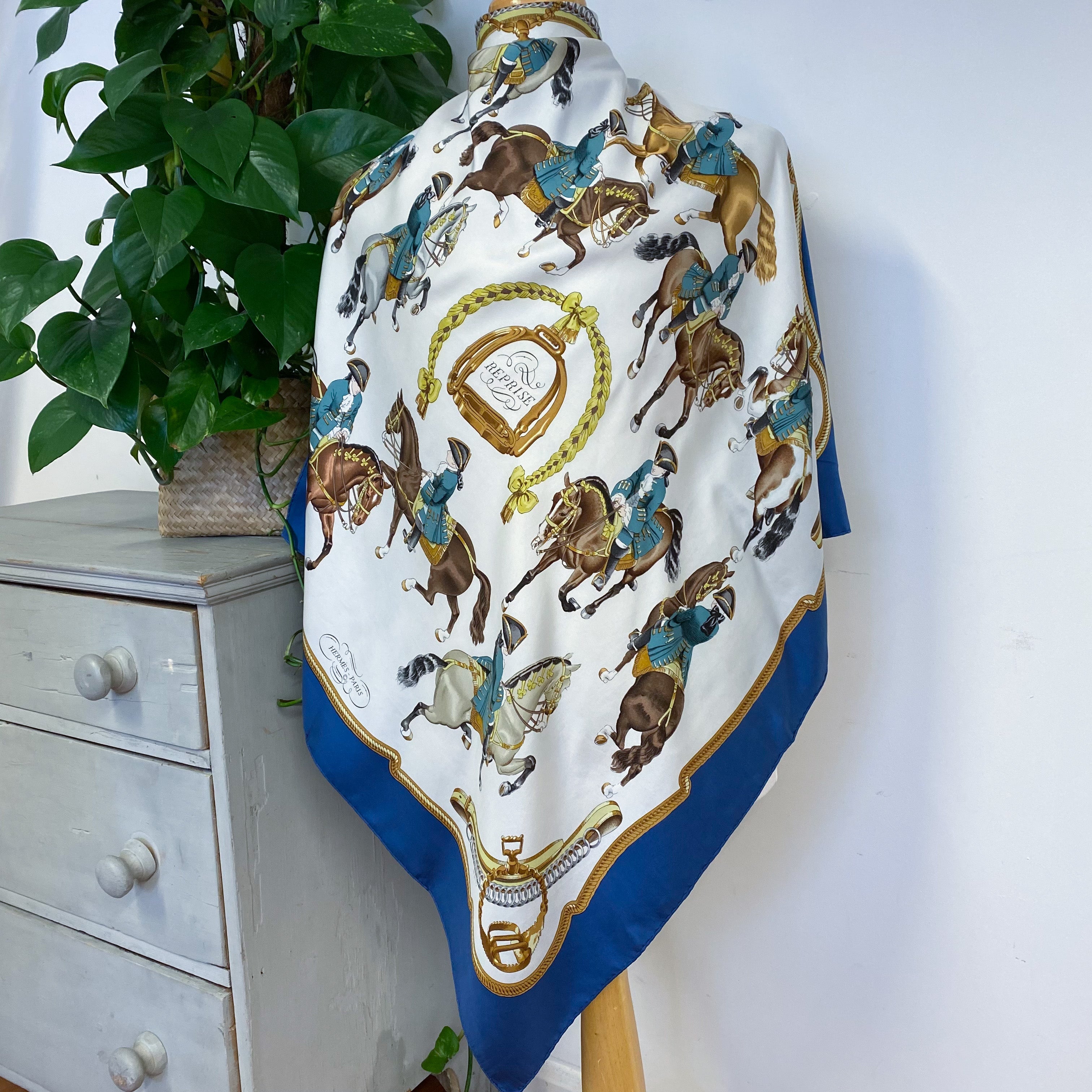 Hermes Ledoux Reprise Vintage Silk Scarf