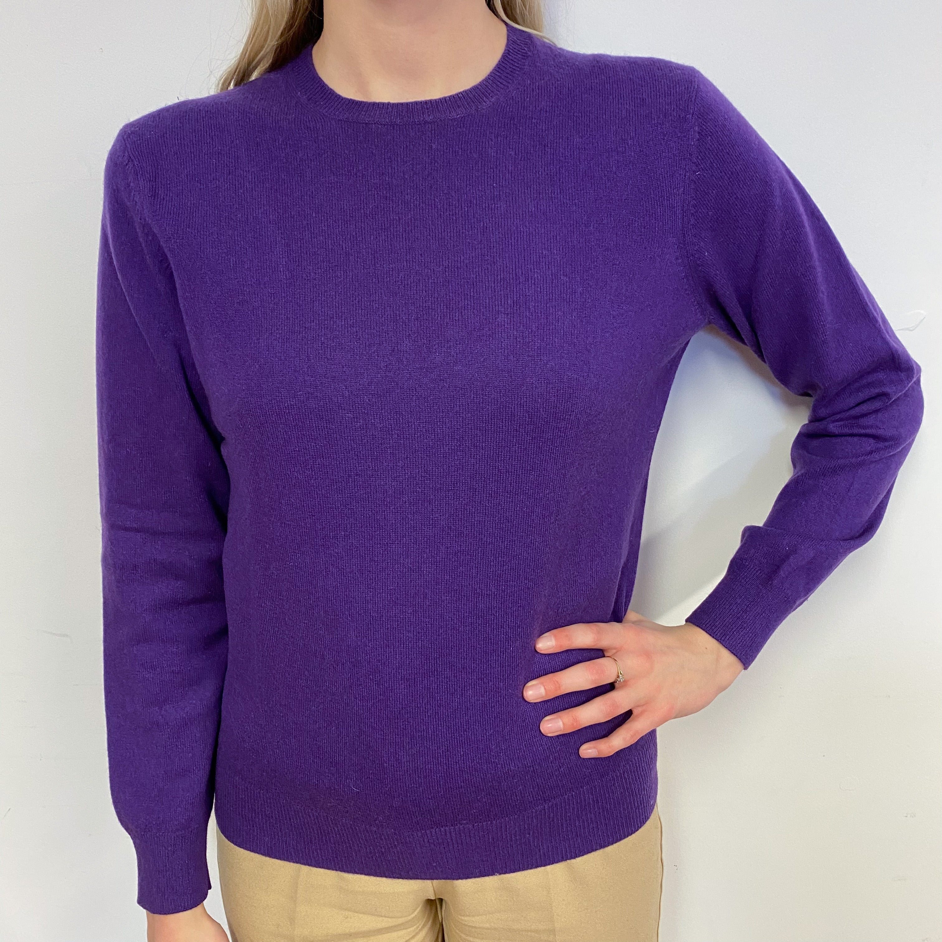 Grape Purple Crew Neck Jumper Small