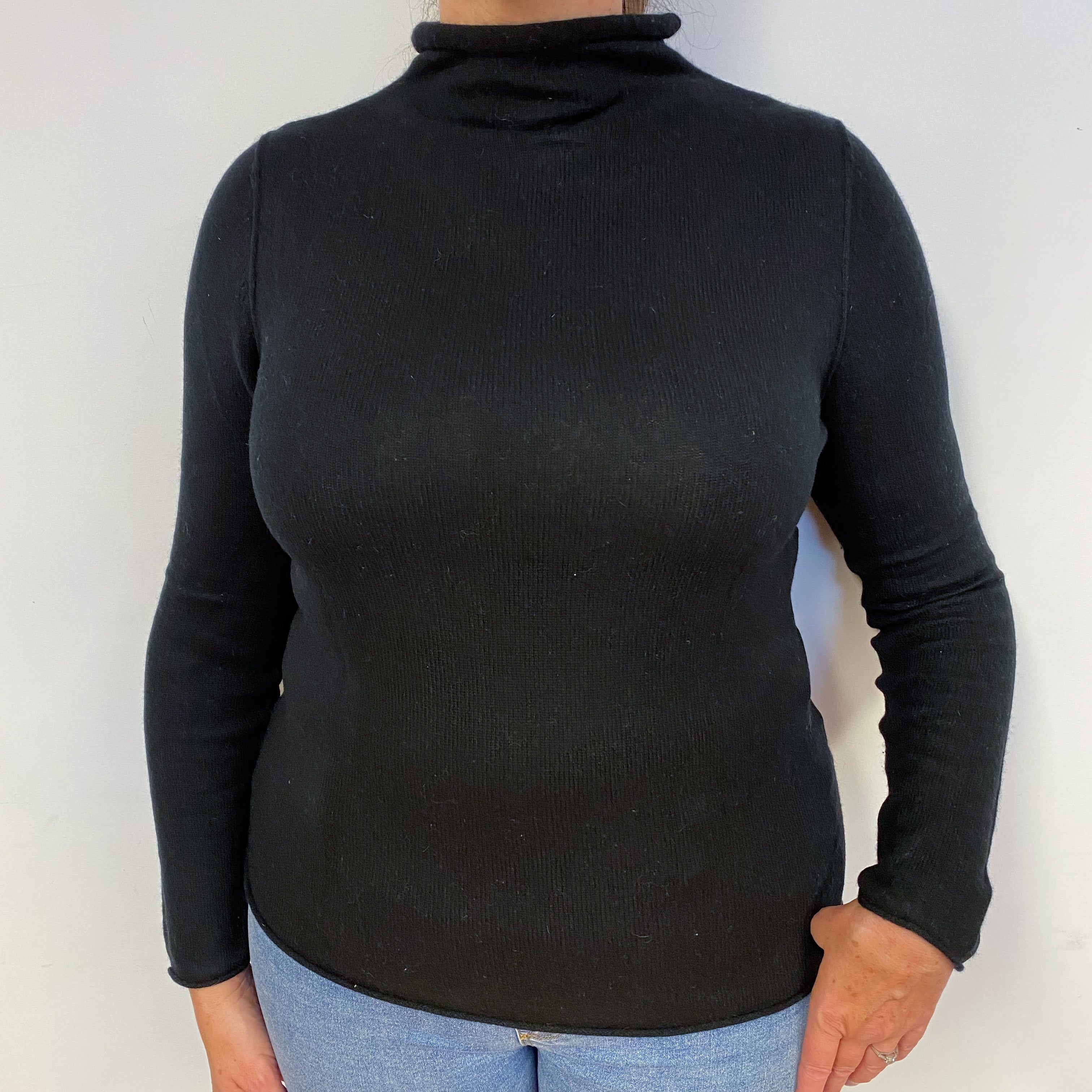 Black Turtle Neck Jumper Large