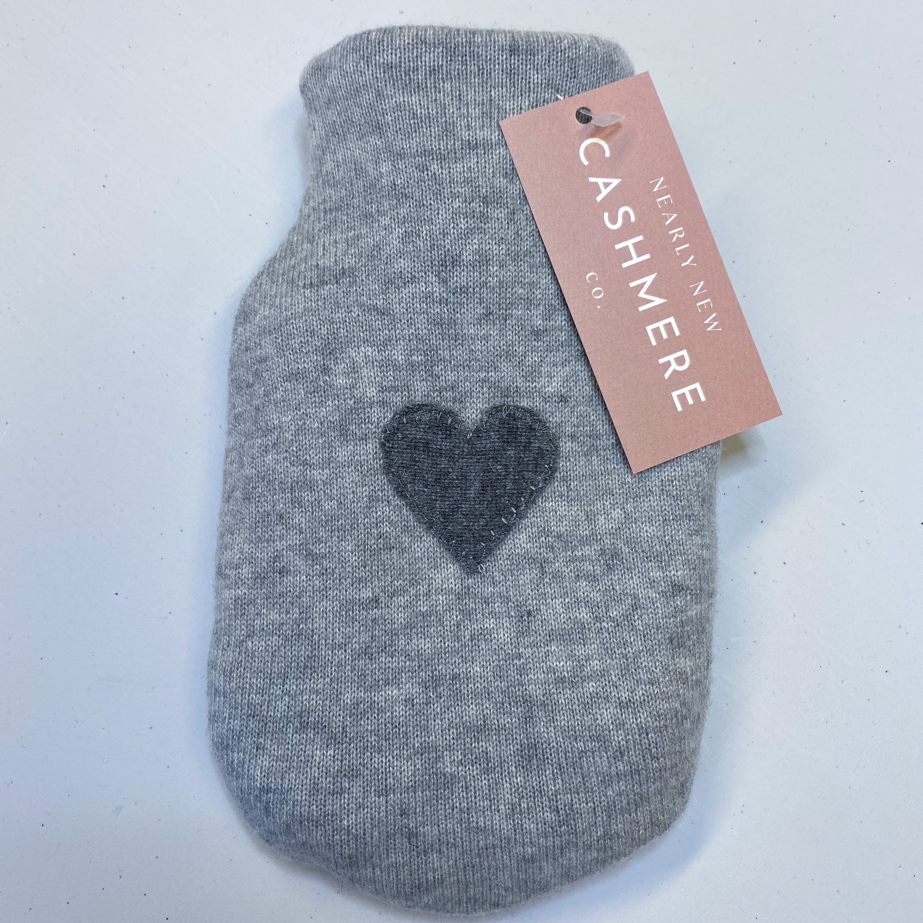 Smoke Grey Cashmere Small Hot Water Bottle