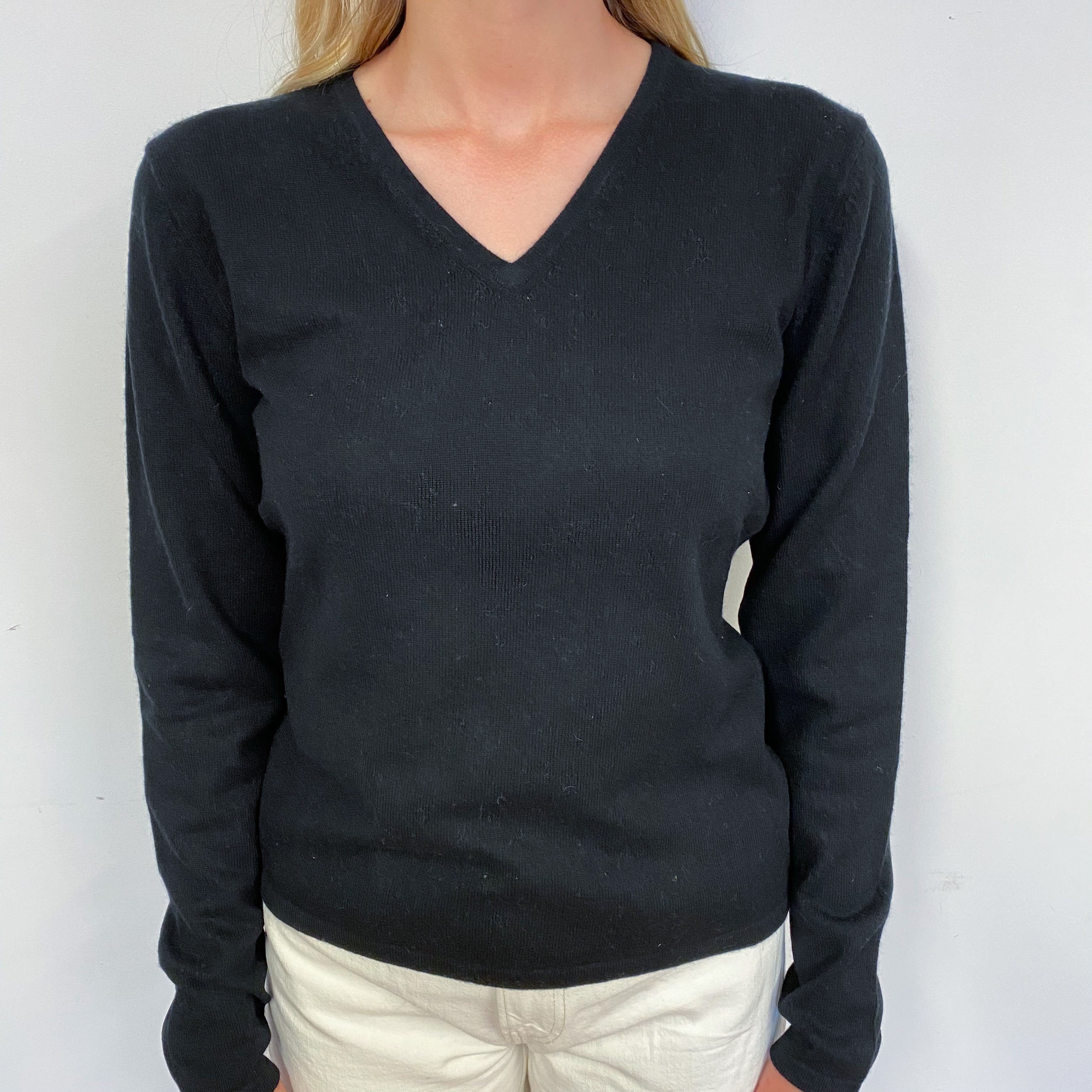 Black V Neck Jumper Small