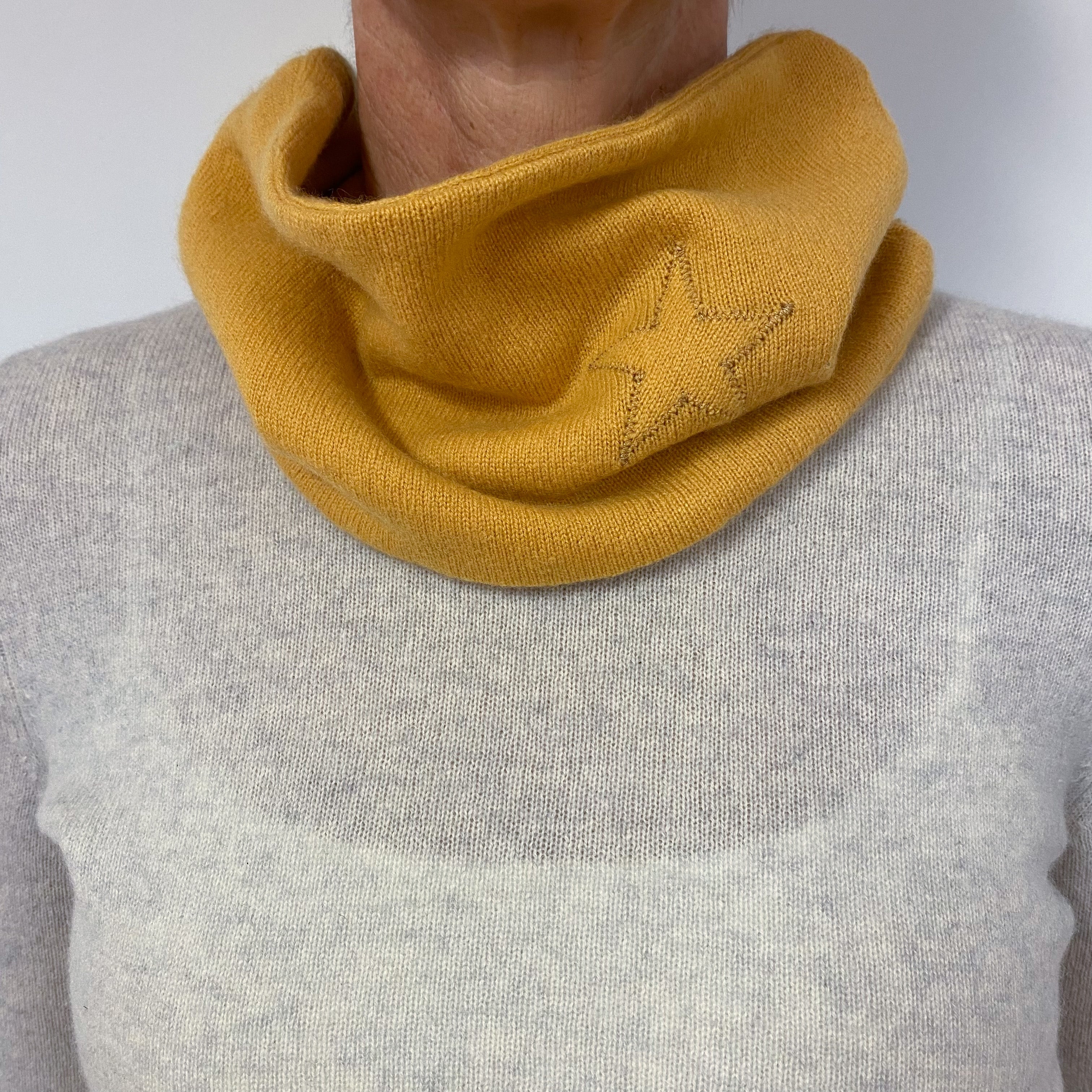 Mustard Yellow Cashmere Neck Warmer