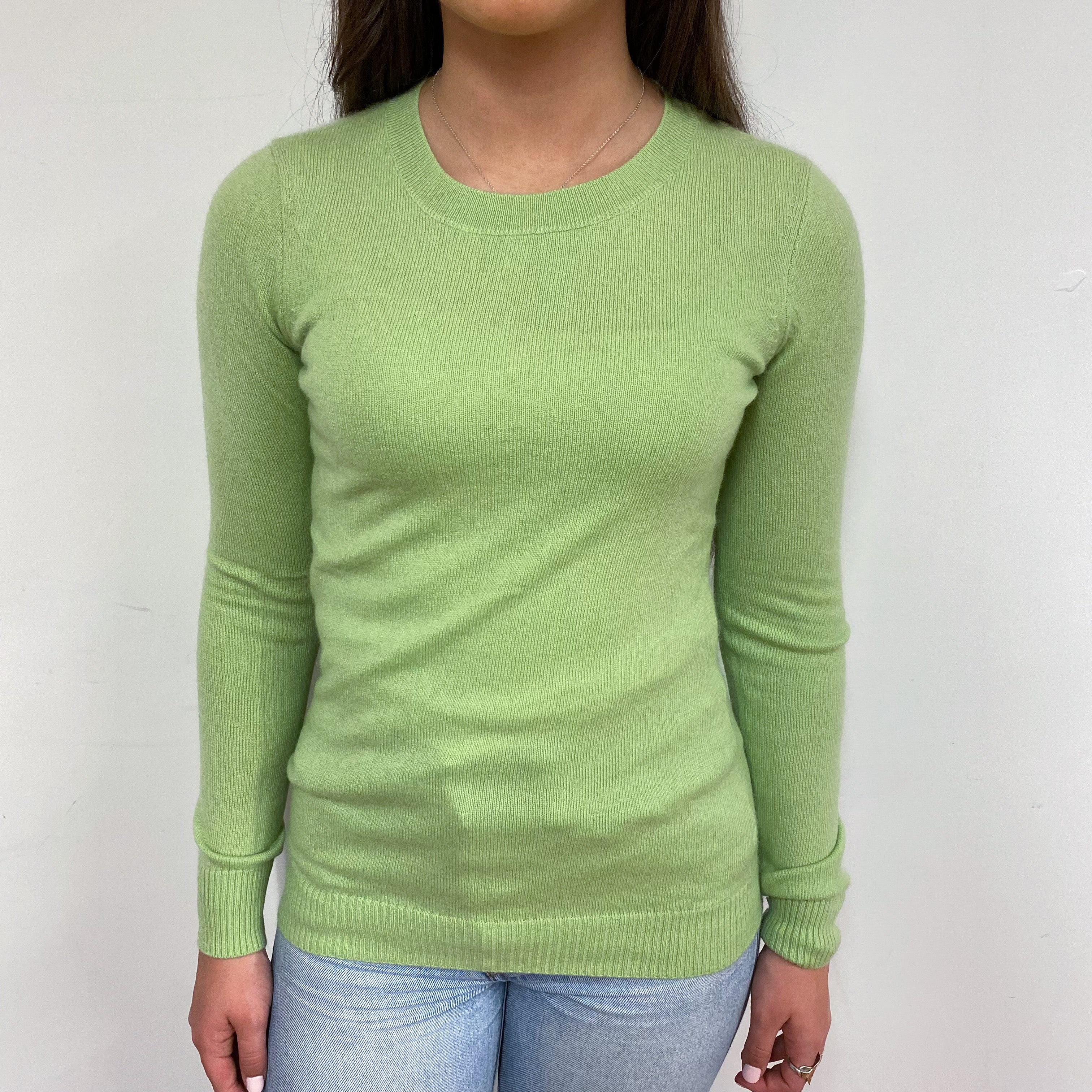 Lime Green Crew Neck Jumper Extra Small