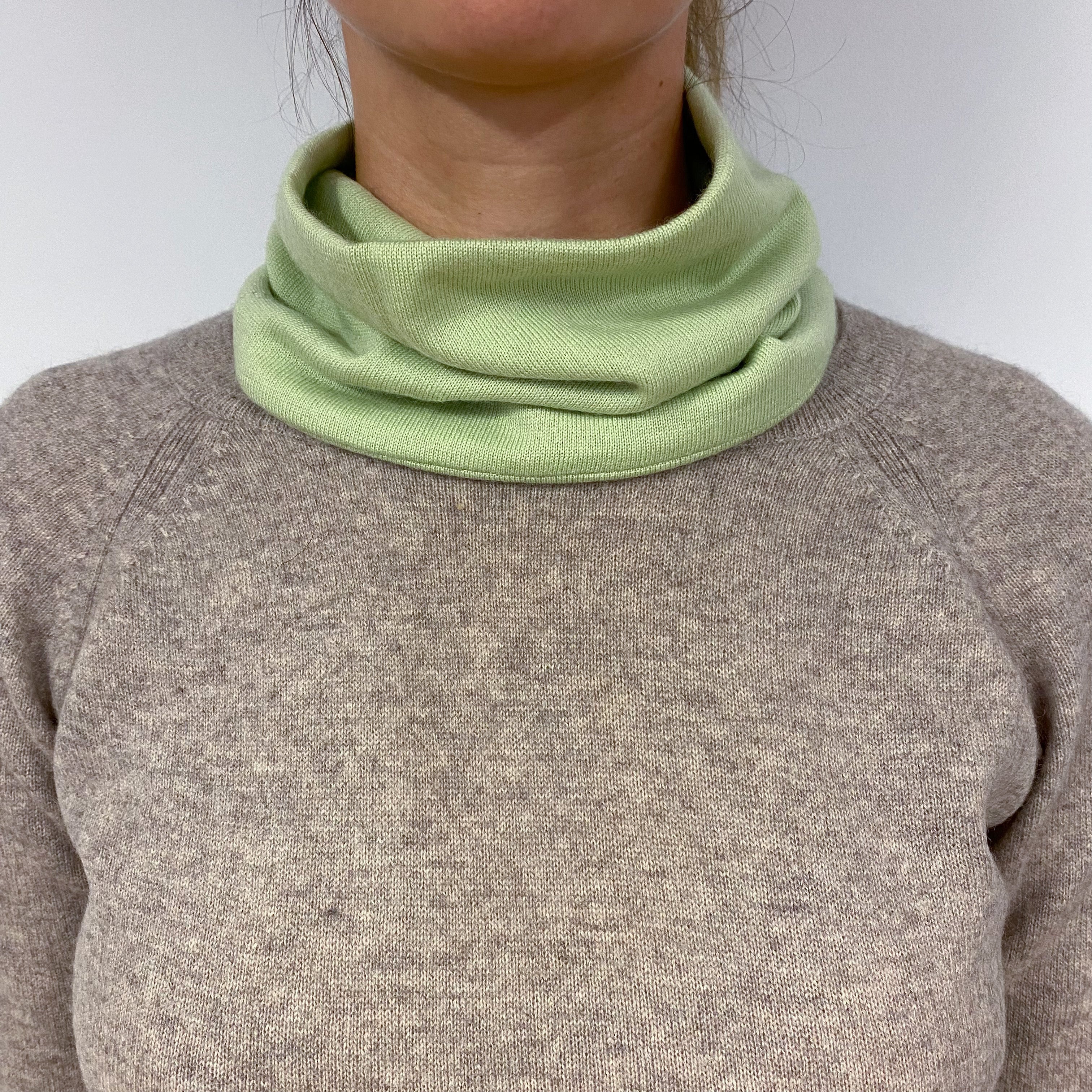 Lime Green Cashmere Neck Warmer