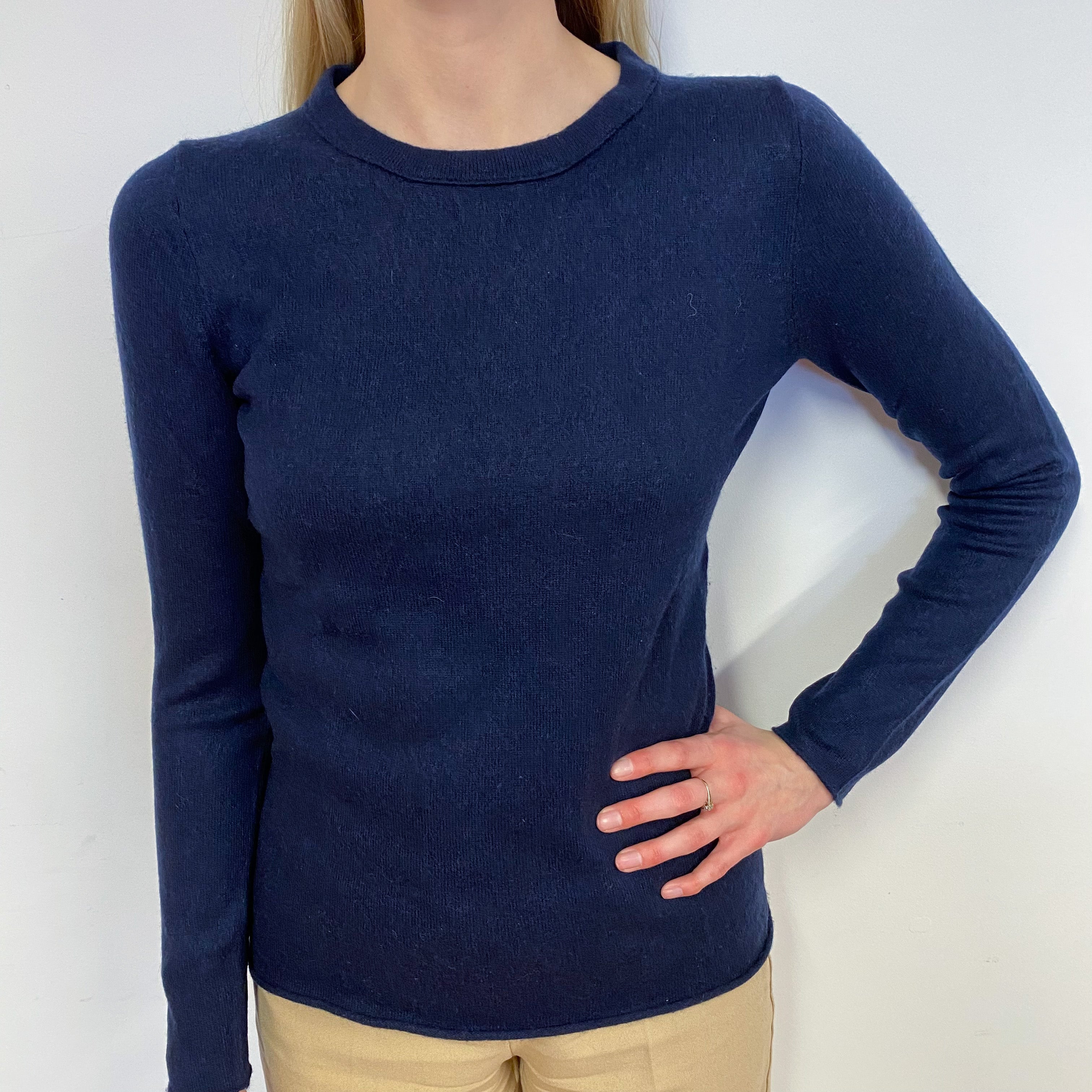 Navy Crew Neck Jumper Small