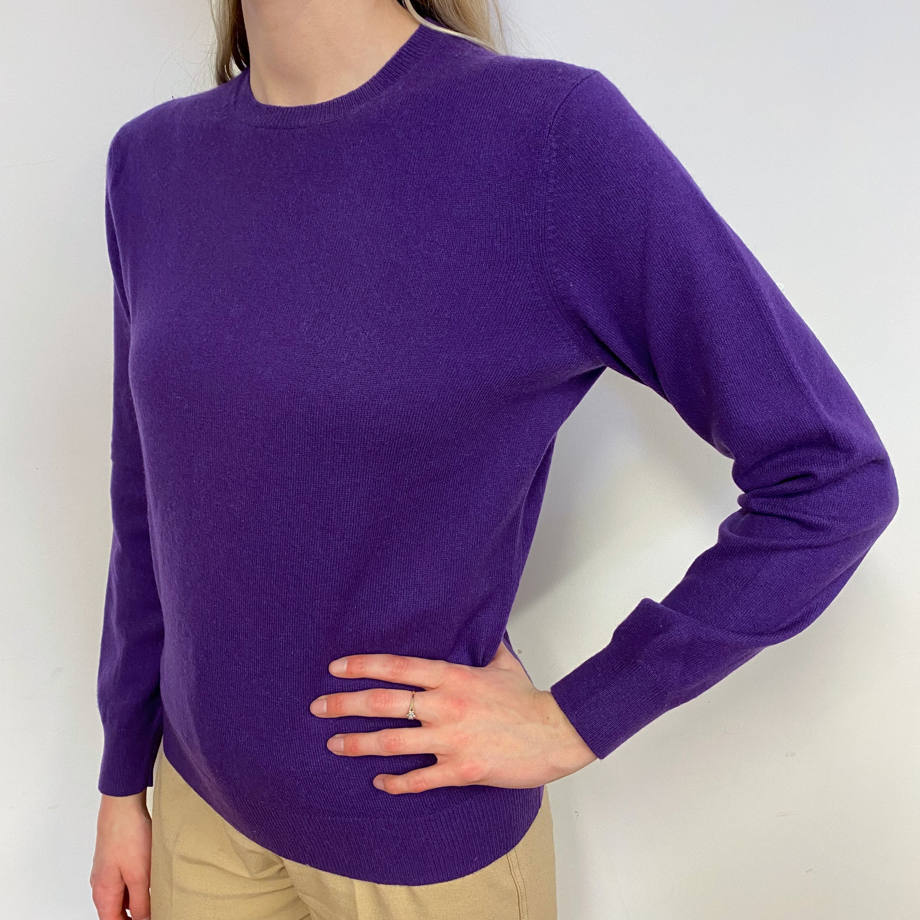 Grape Purple Crew Neck Jumper Small