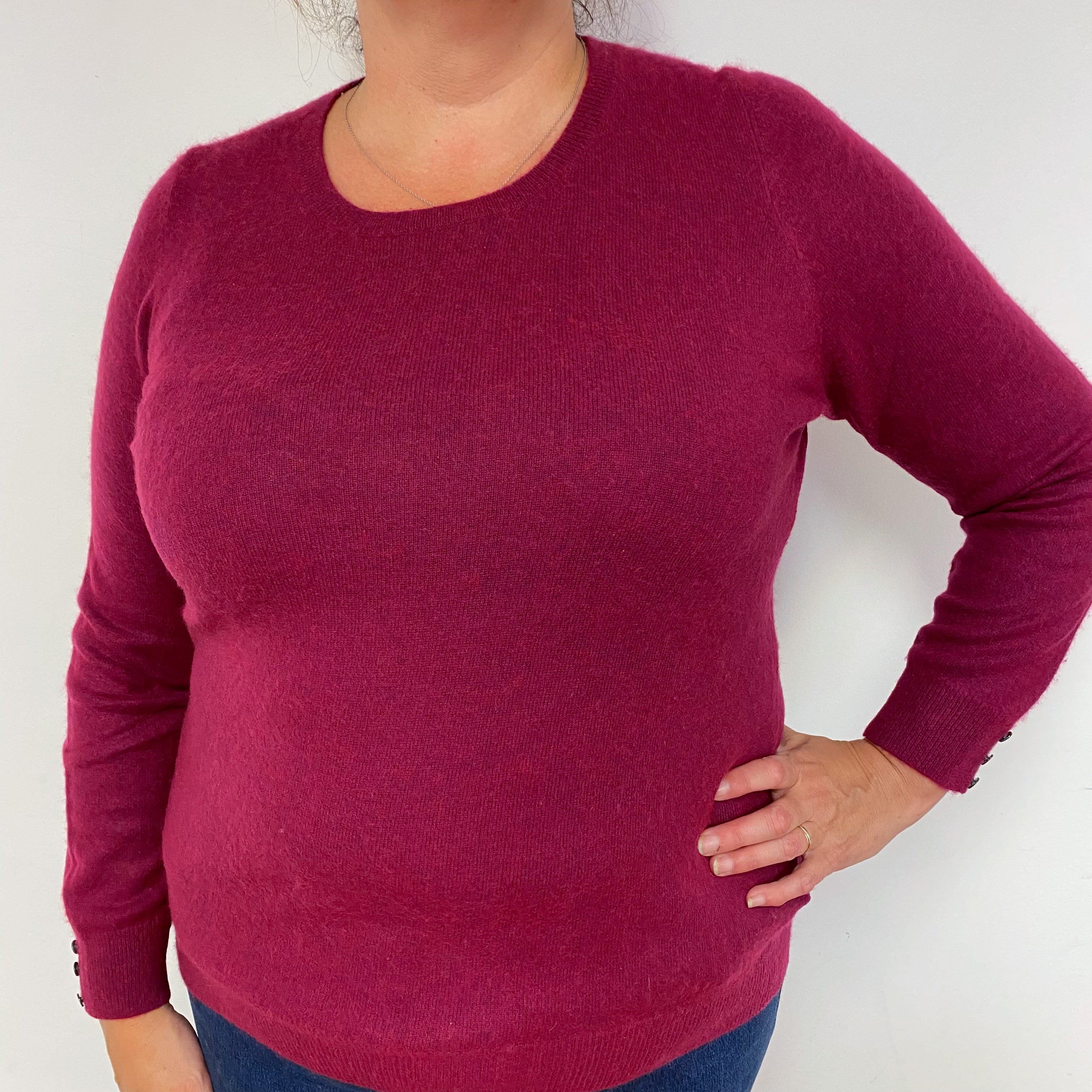 Wine Red Crew Neck Jumper Extra  Large