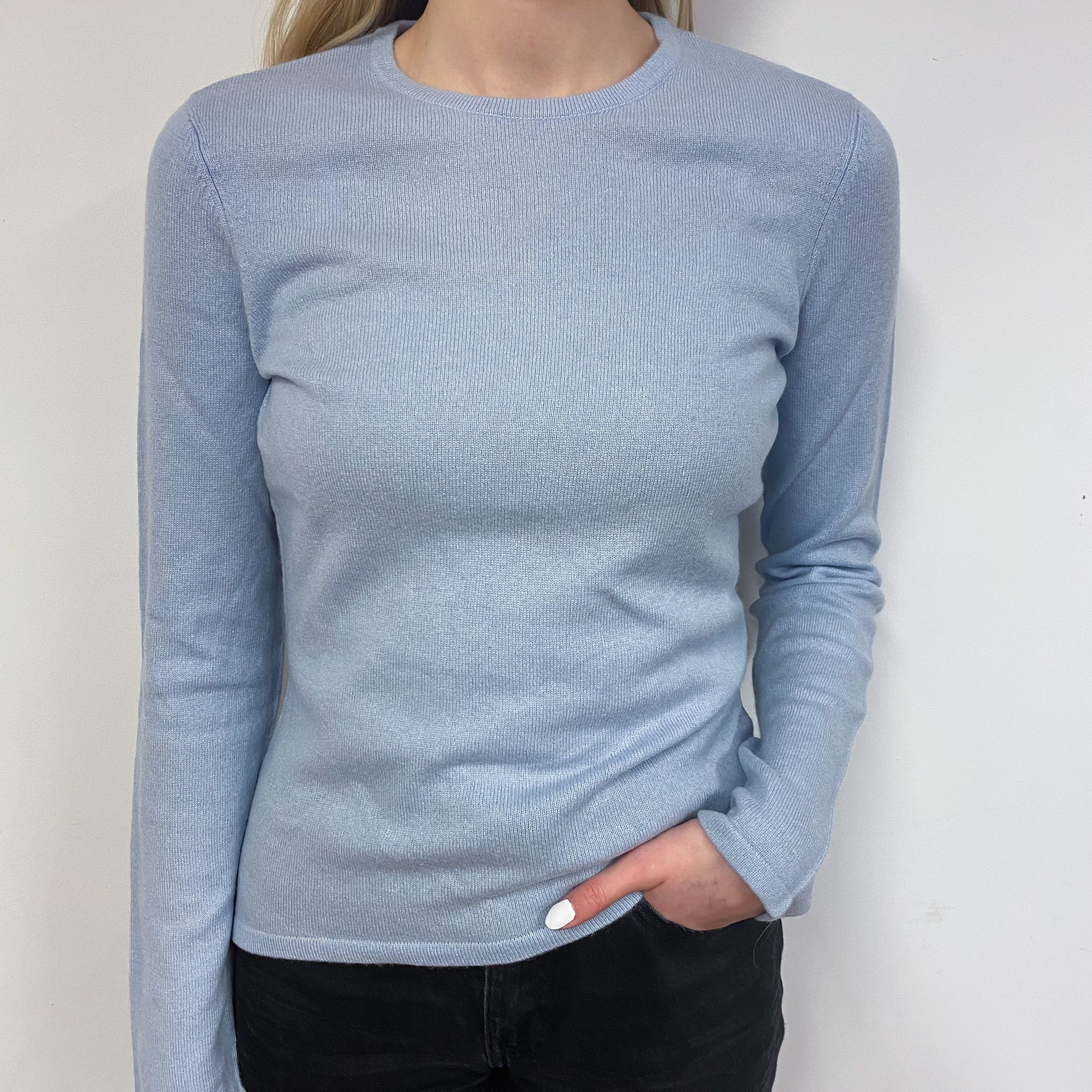 Powder Blue Crew Neck Jumper Small