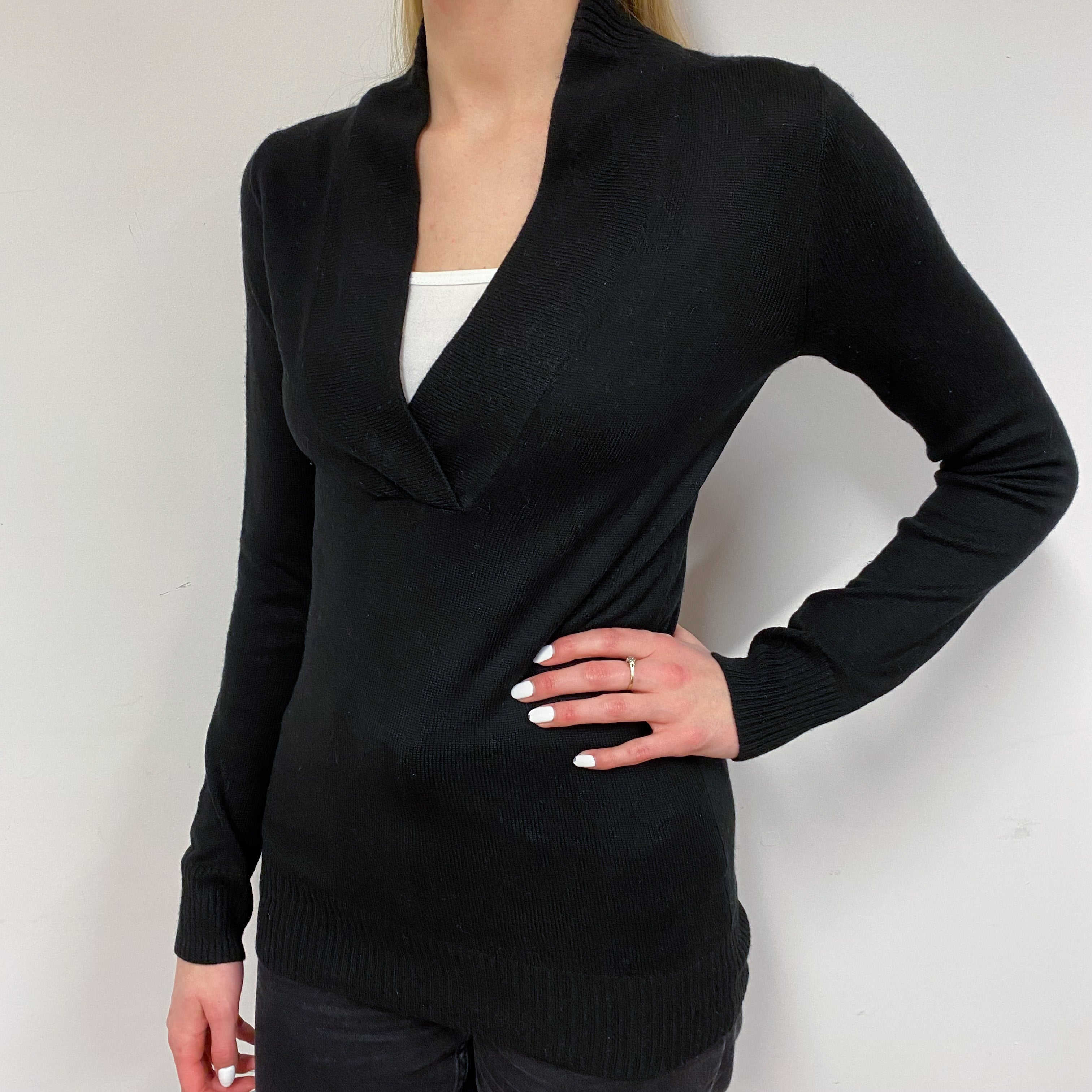 Black V Neck Jumper Small