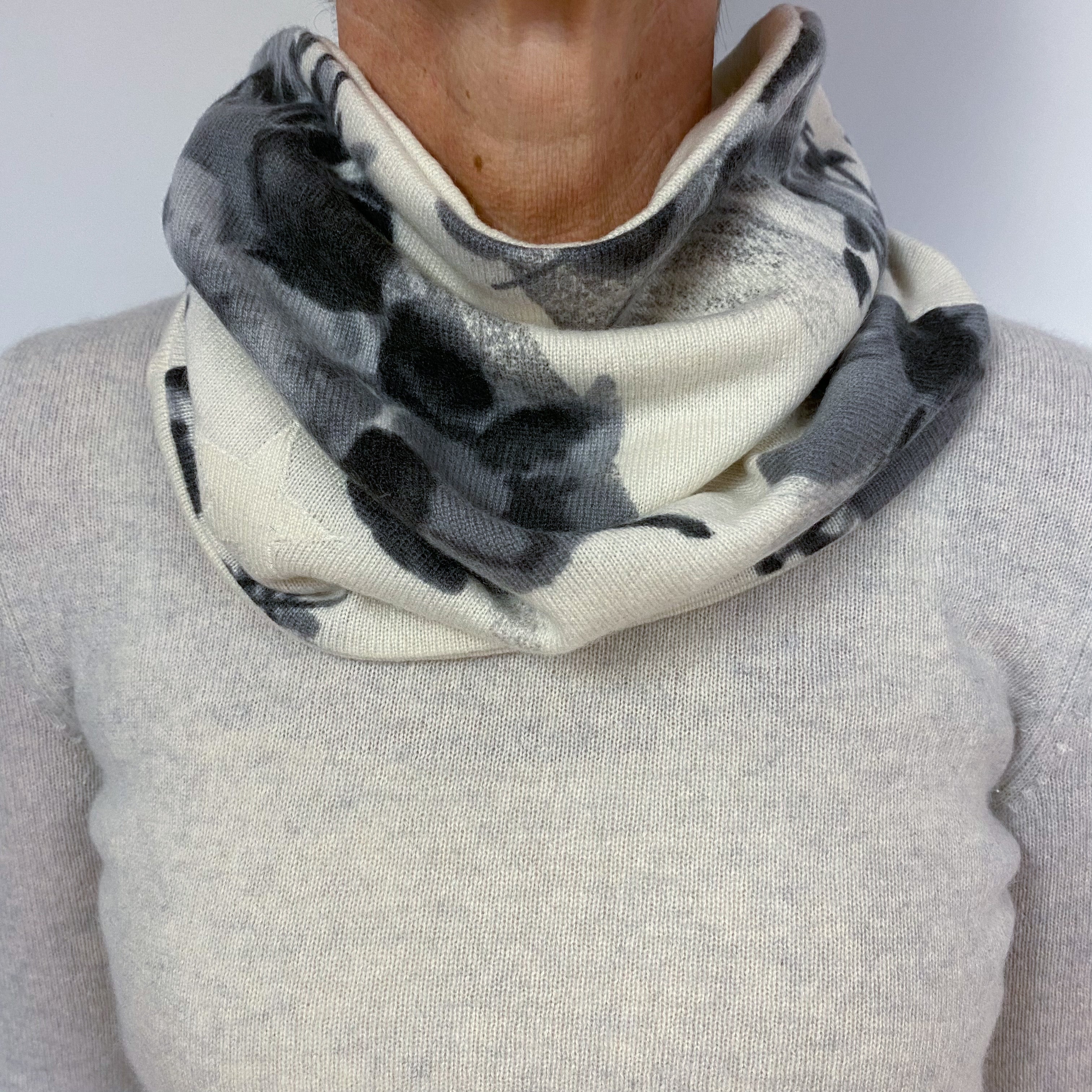 Monochrome Luxury Double Layered Snood