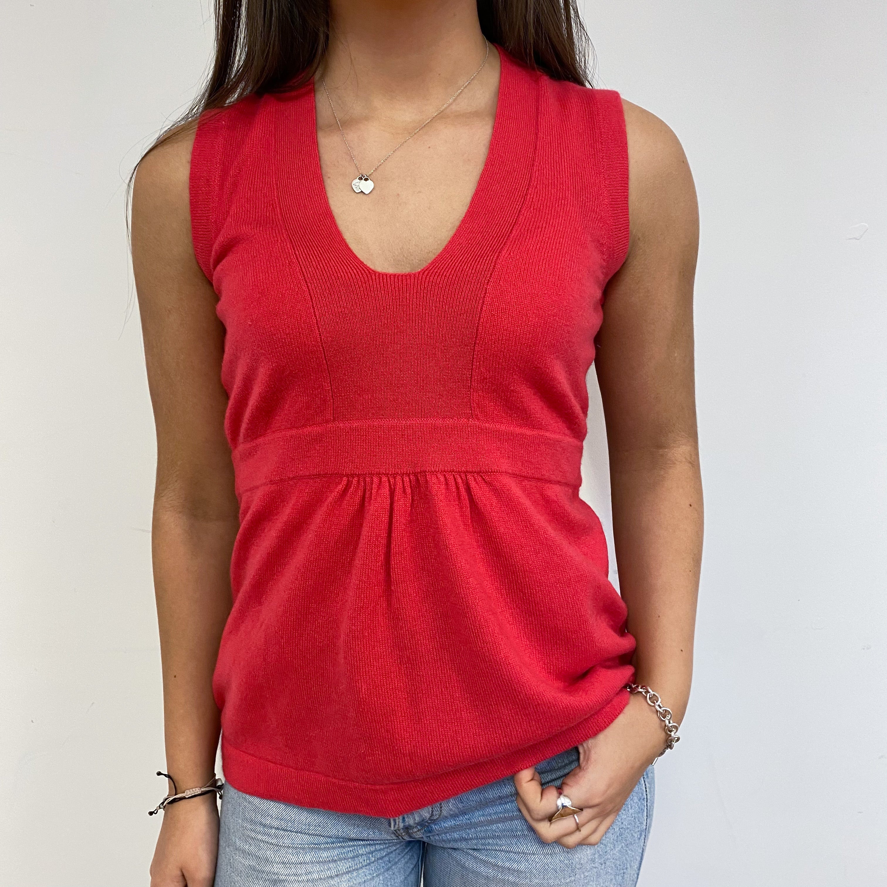 Hot Pink Scoop Neck Tank Top Extra Small