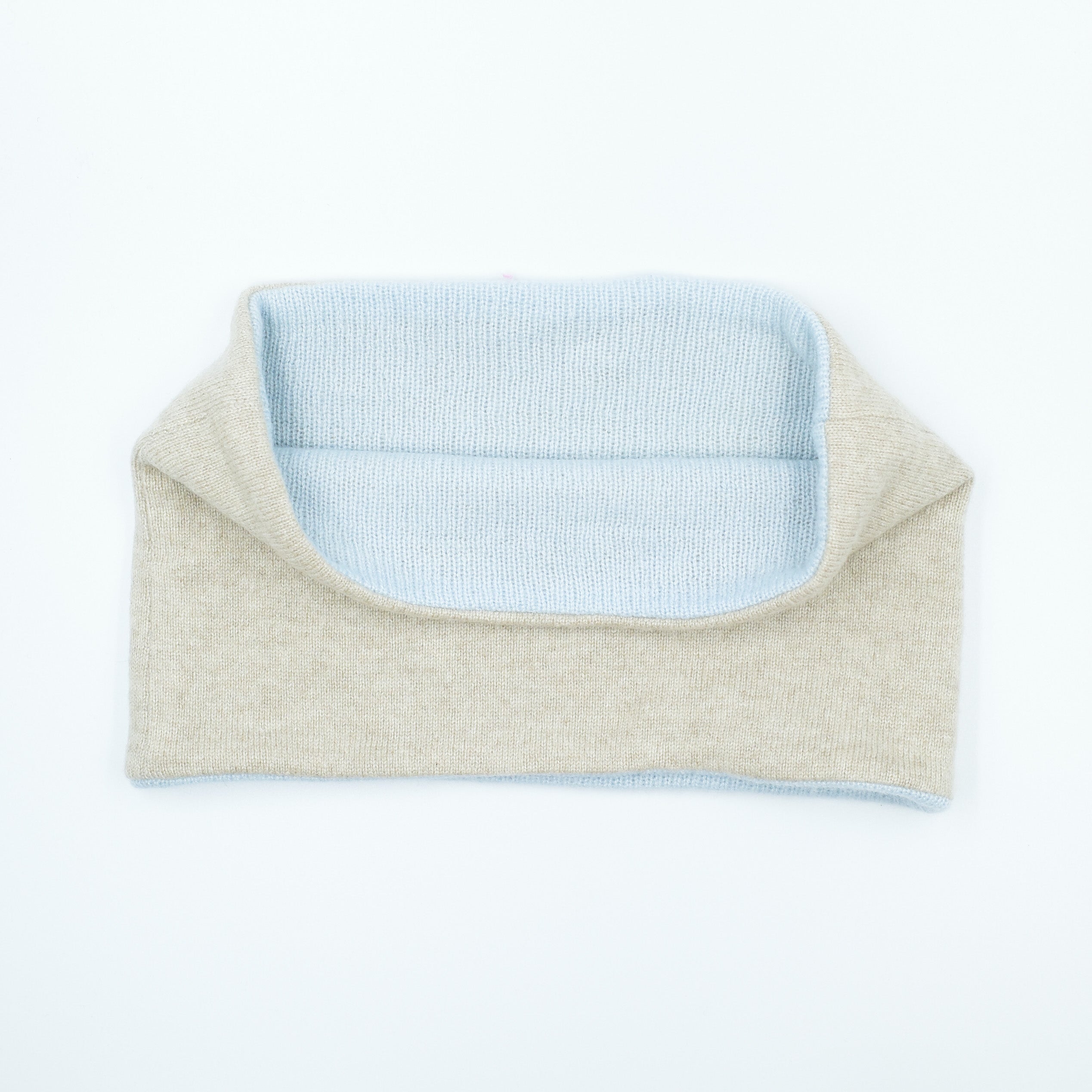 Fawn and Pale Blue Neck Warmer