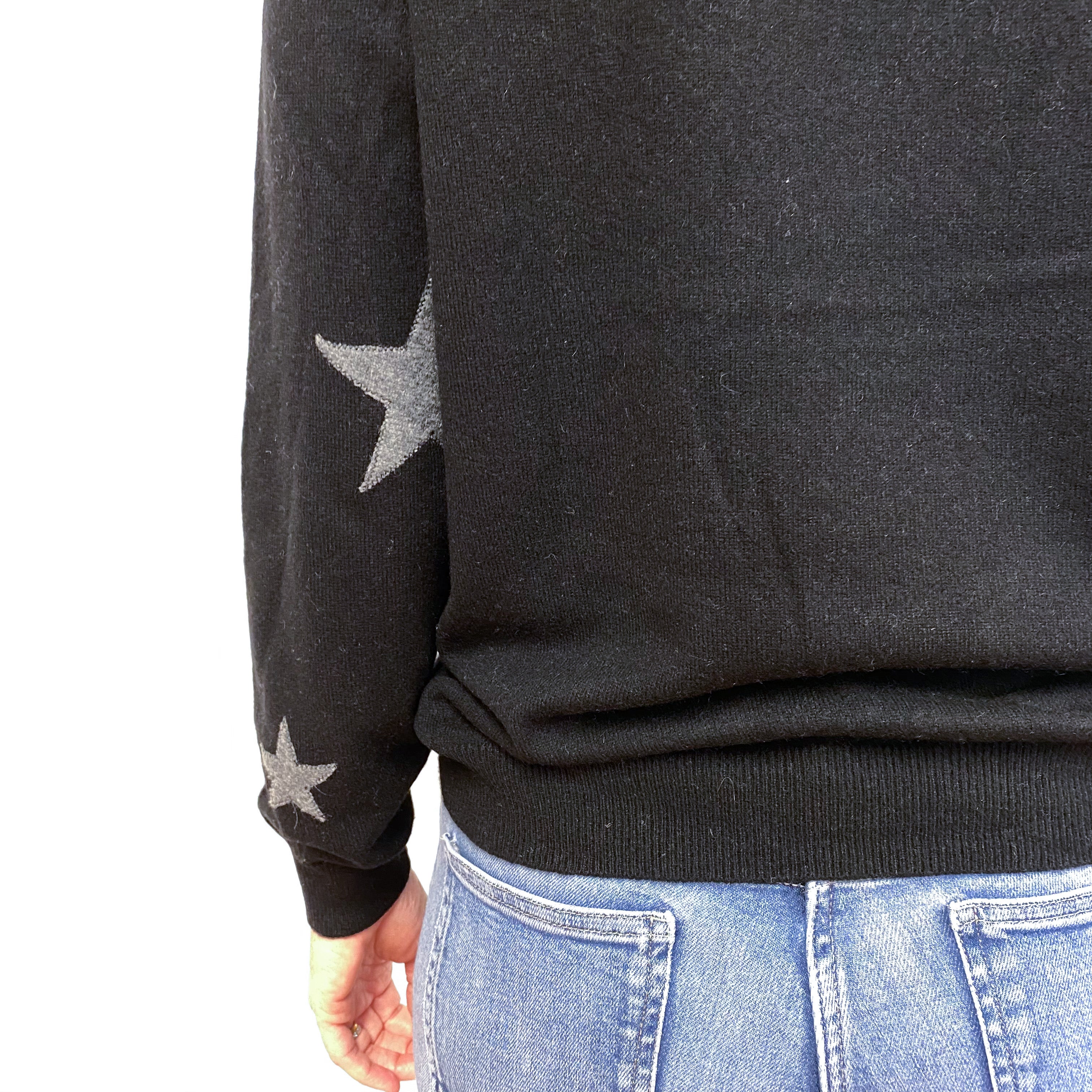 Black Star Polo Neck Jumper Medium